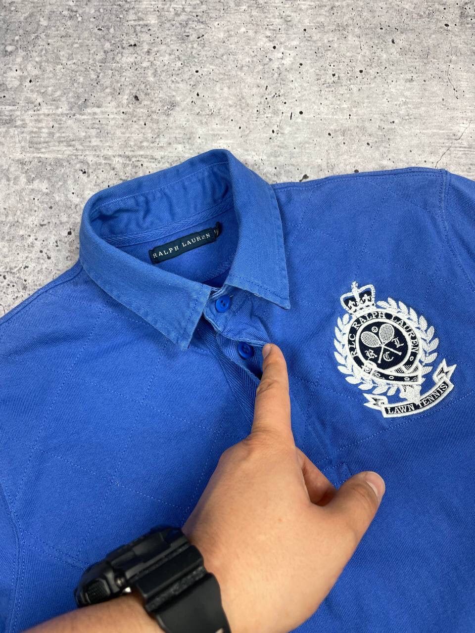 Polo Ralph Lauren × Vintage Vintage Ralph Lauren Blue Big Logo Y2K Longsleeve Sweatshirt Size US S / EU 44-46 / 1 - 12 Thumbnail