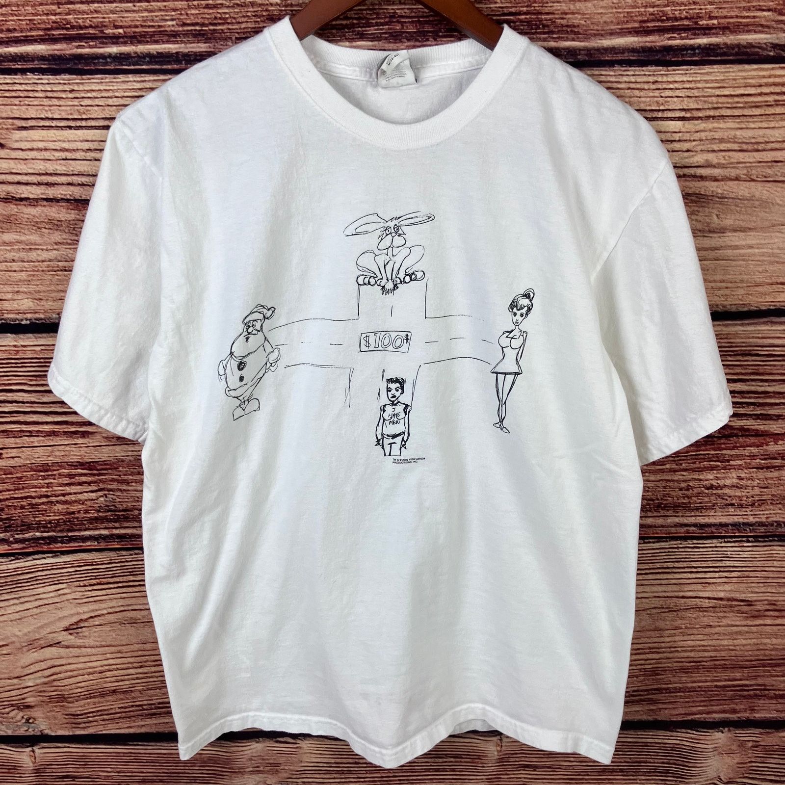 Hanes × Vintage Vintage 2002 Chasing Amy Four Way Road Art Movie T-shirt Size US M / EU 48-50 / 2 - 2 Thumbnail