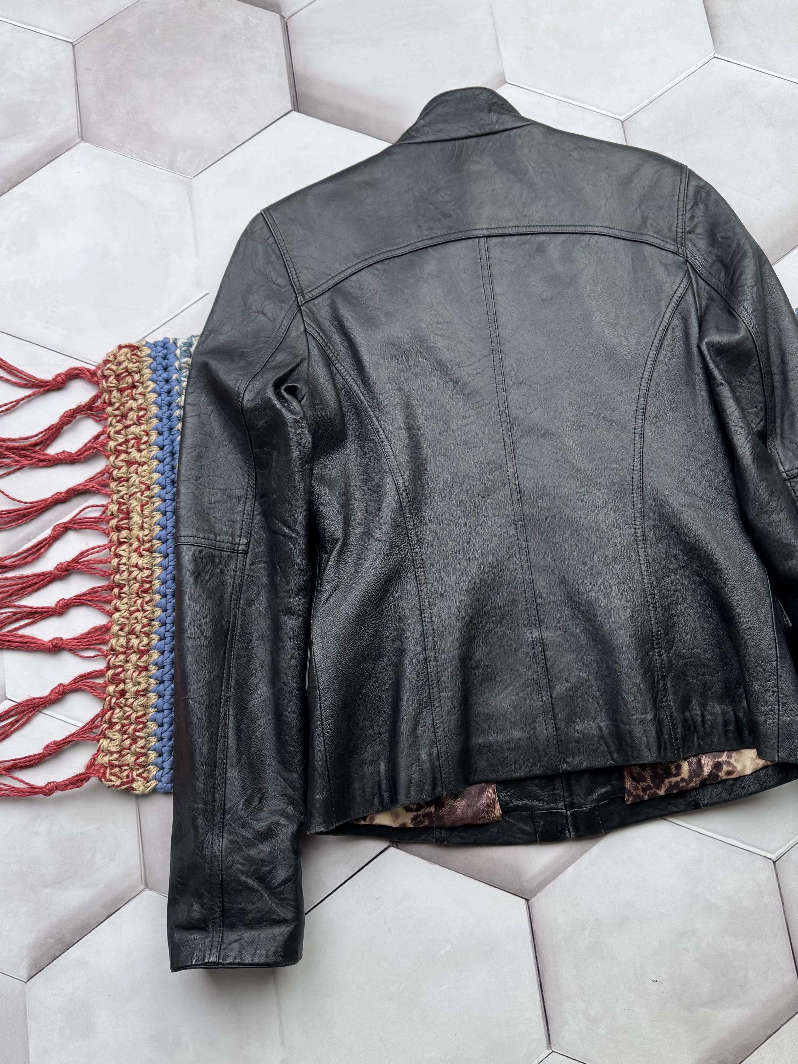 Vintage Vintage Leather Jacket With Straps Size S / US 4 / IT 40 - 8 Thumbnail