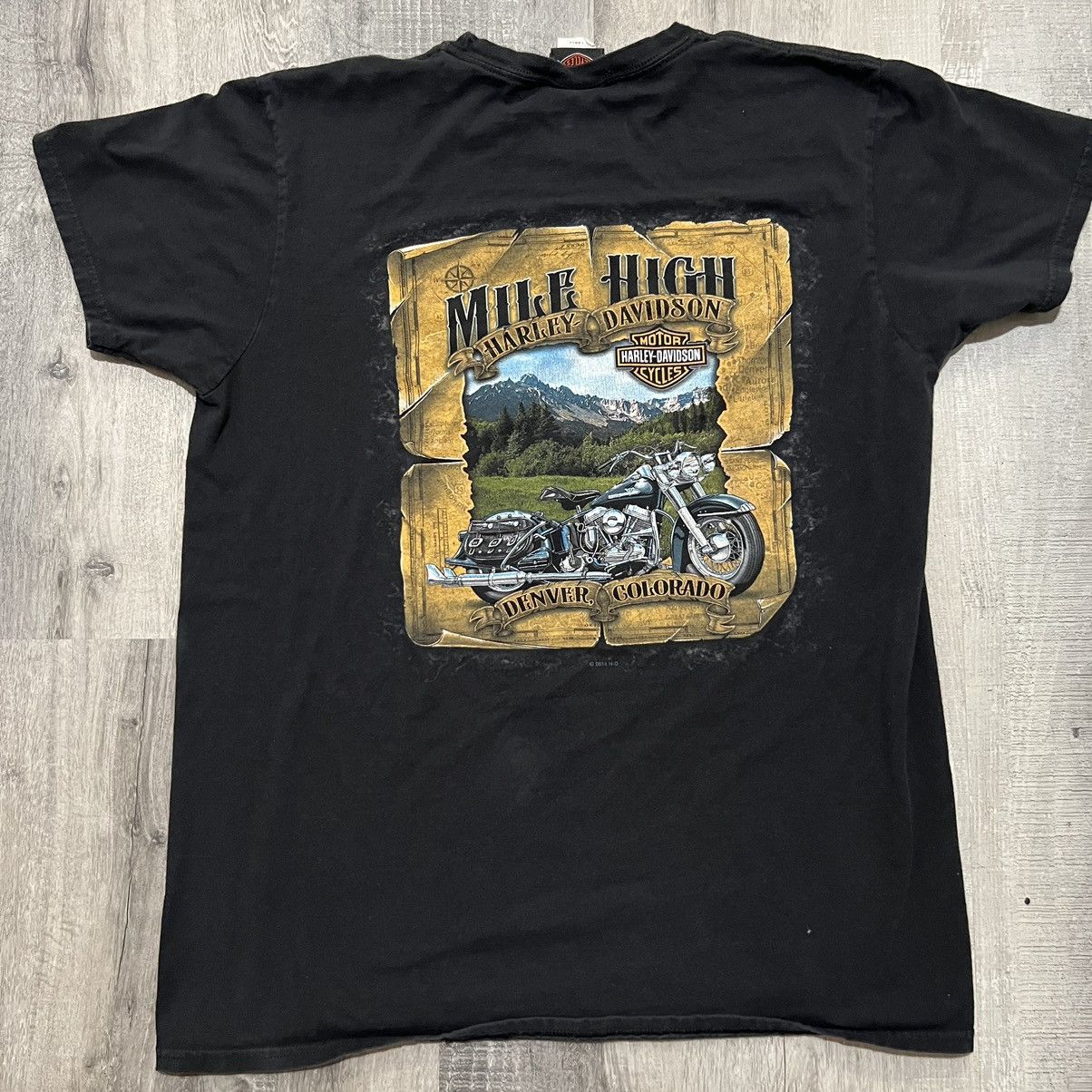 Harley Davidson Harley Davidson T Shirt Mile High Colorado Biker Motorcycle Size US L / EU 52-54 / 3 - 2 Thumbnail
