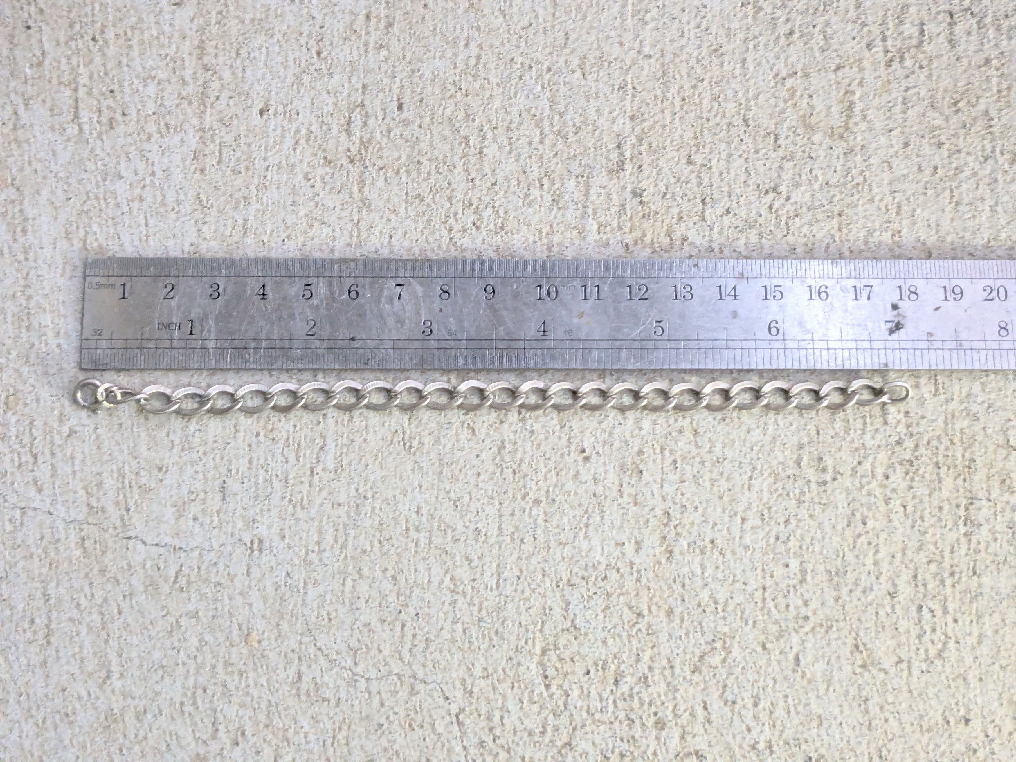 Vintage Vintage Sterling Silver Bracelet 7" Curb Link Chain Size ONE SIZE - 10 Thumbnail
