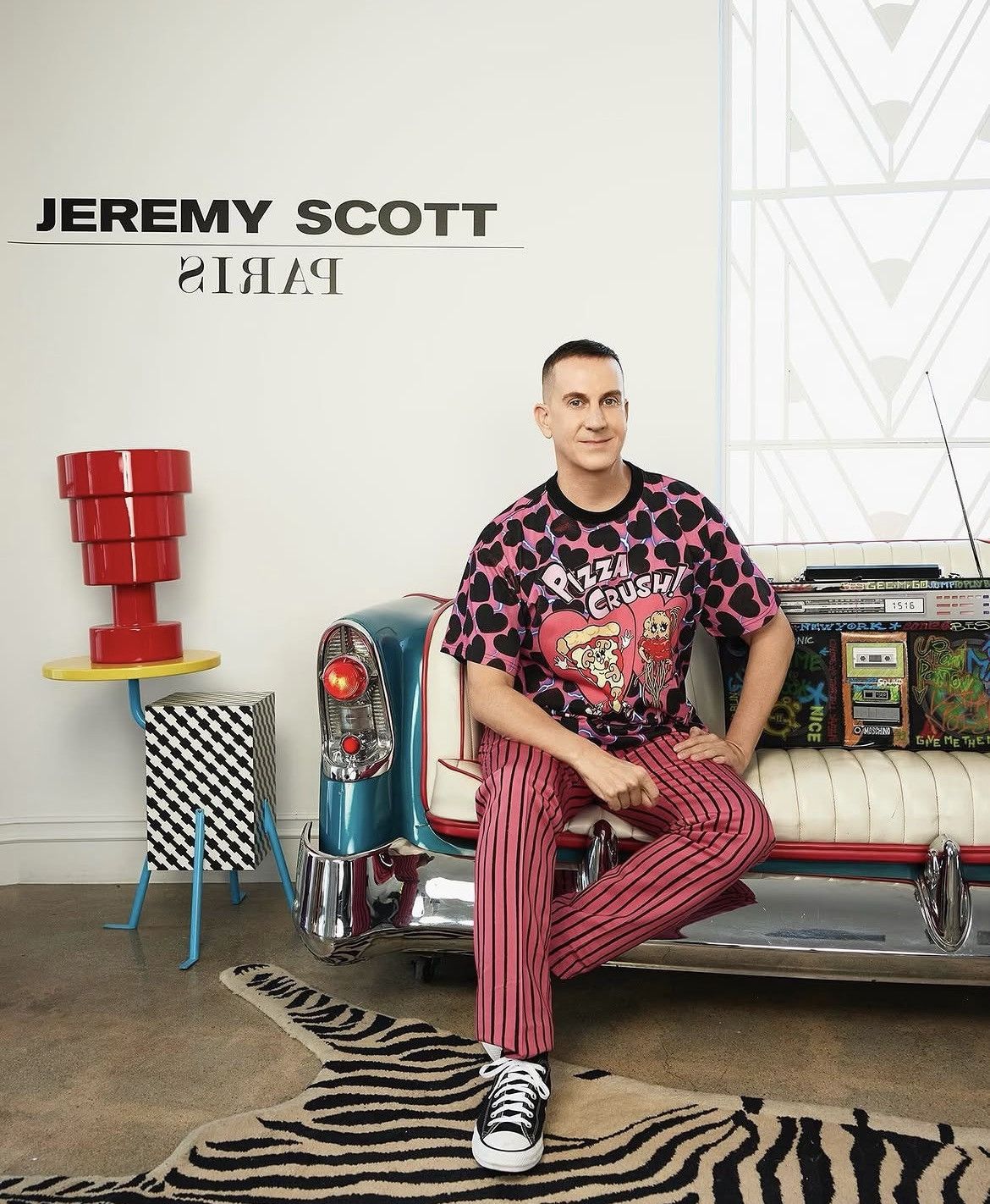 Jeremy Scott Jeremy Scott Heart Shape Box Nirvana Style Pizza Crush Tee Size US L / EU 52-54 / 3 - 21 Thumbnail