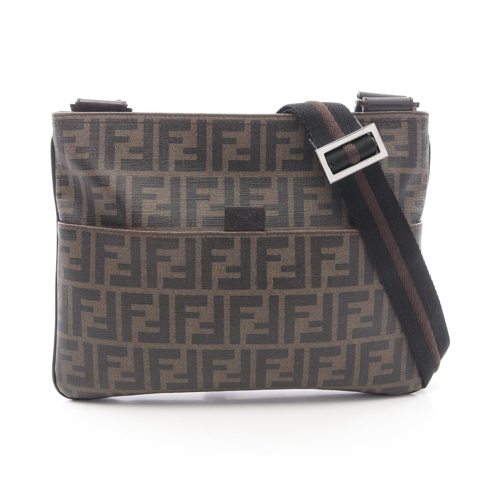 Fendi Fendi Fendi Zucca Coated Canvas Shoulder Bag Plastic / Synthetic Shoulder Bag DUTY FREE for USA Size ONE SIZE - 1 Thumbnail