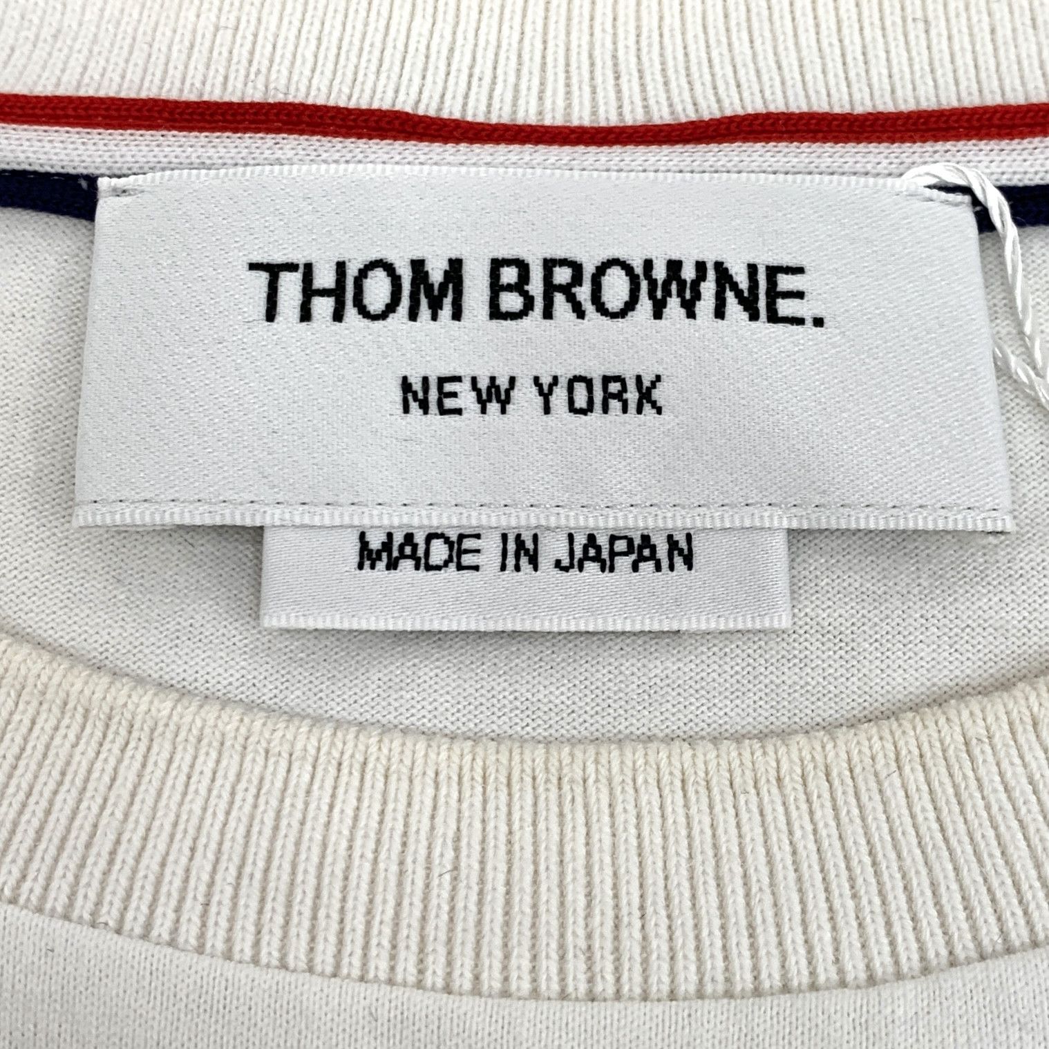 Thom Browne Thom Browne White Cotton Crewneck T-Shirt 3 Size US L / EU 52-54 / 3 - 2 Thumbnail