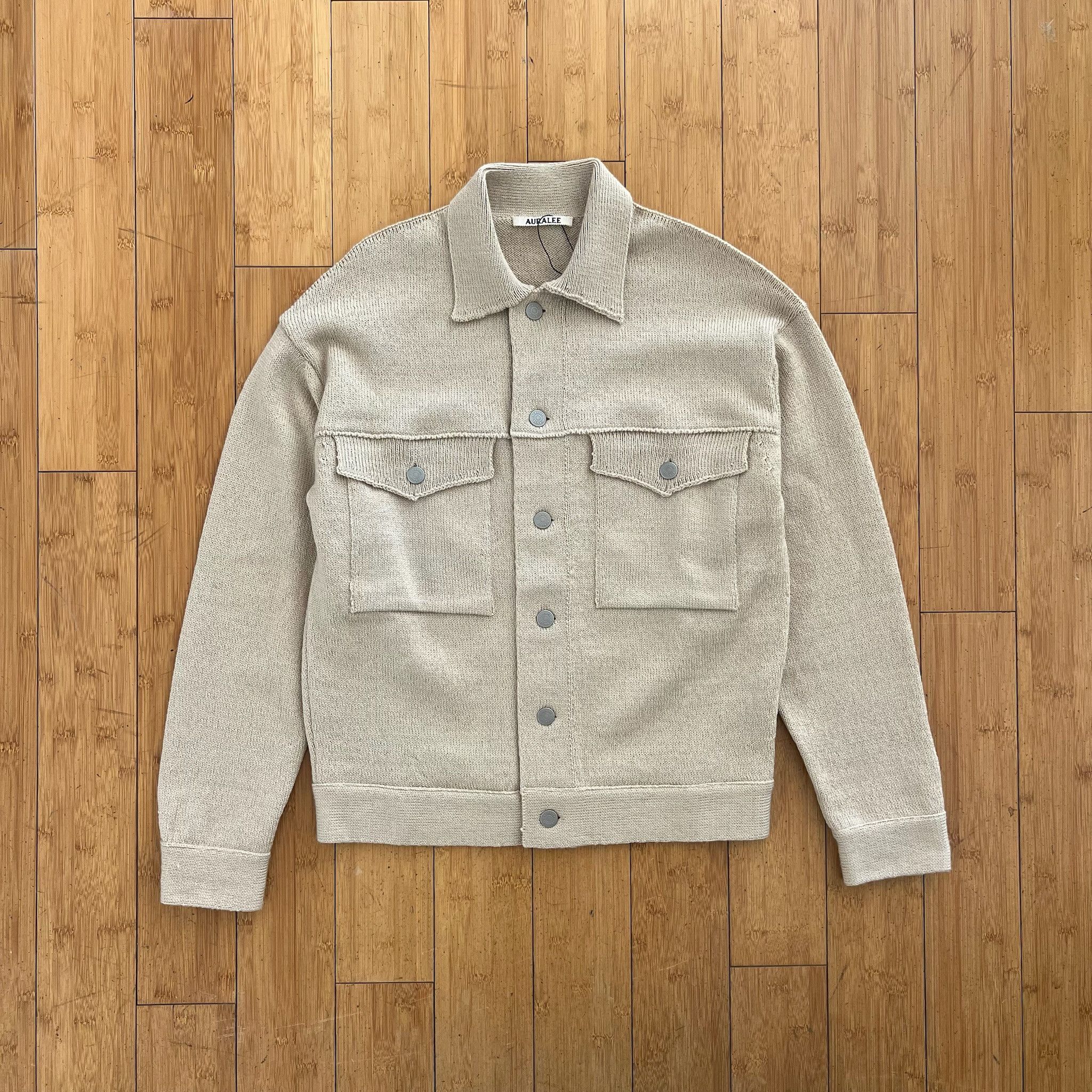 Auralee Washed Finx Herringbone Jacket | Grailed