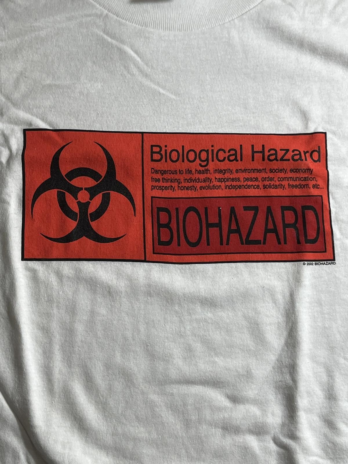 Designer y2k Biohazard - Warning Label T-Shirt - 2002 - XL Size US XL / EU 56 / 4 - 3 Thumbnail