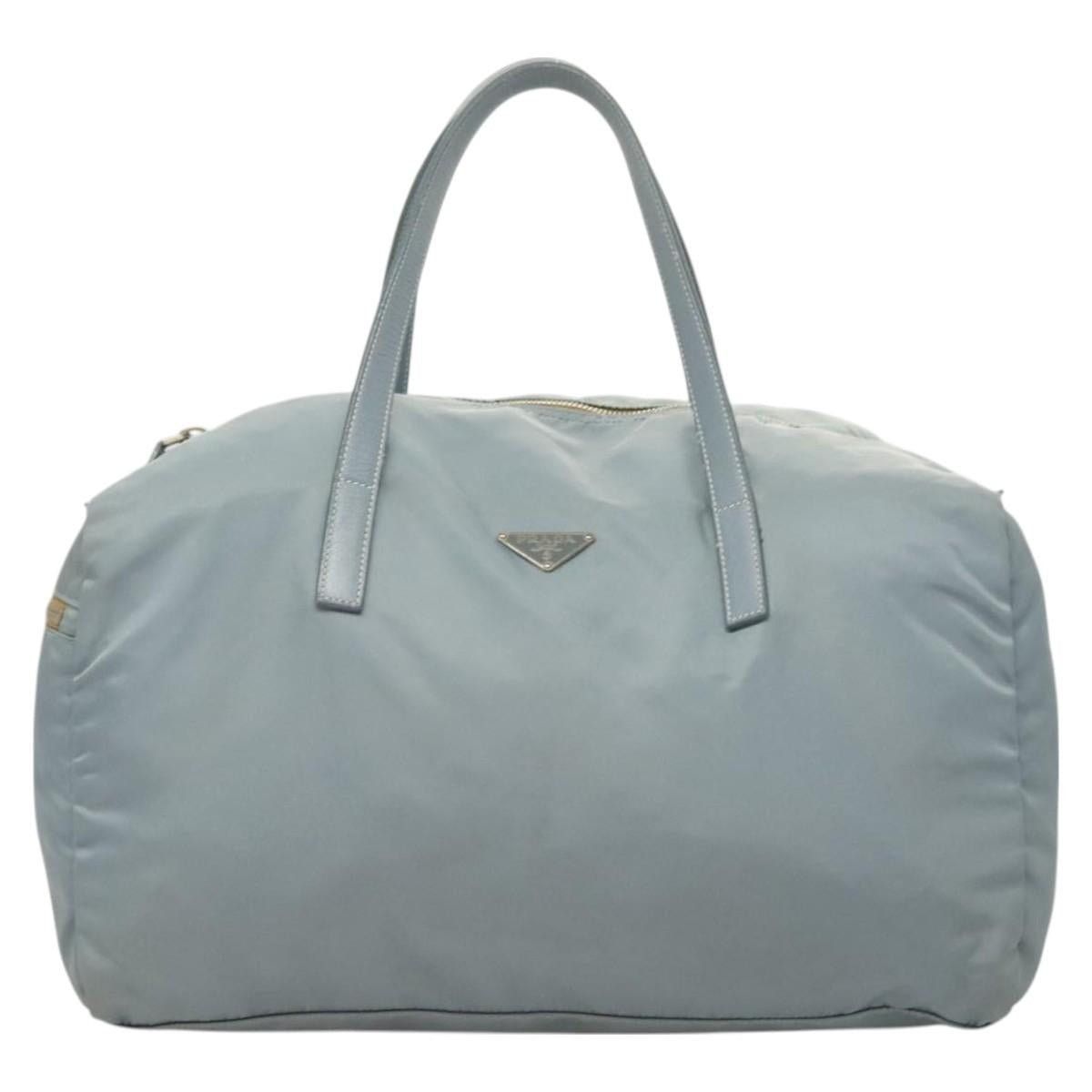 Prada PRADA Boston Bag Nylon Light Blue Silver Size ONE SIZE - 2 Thumbnail