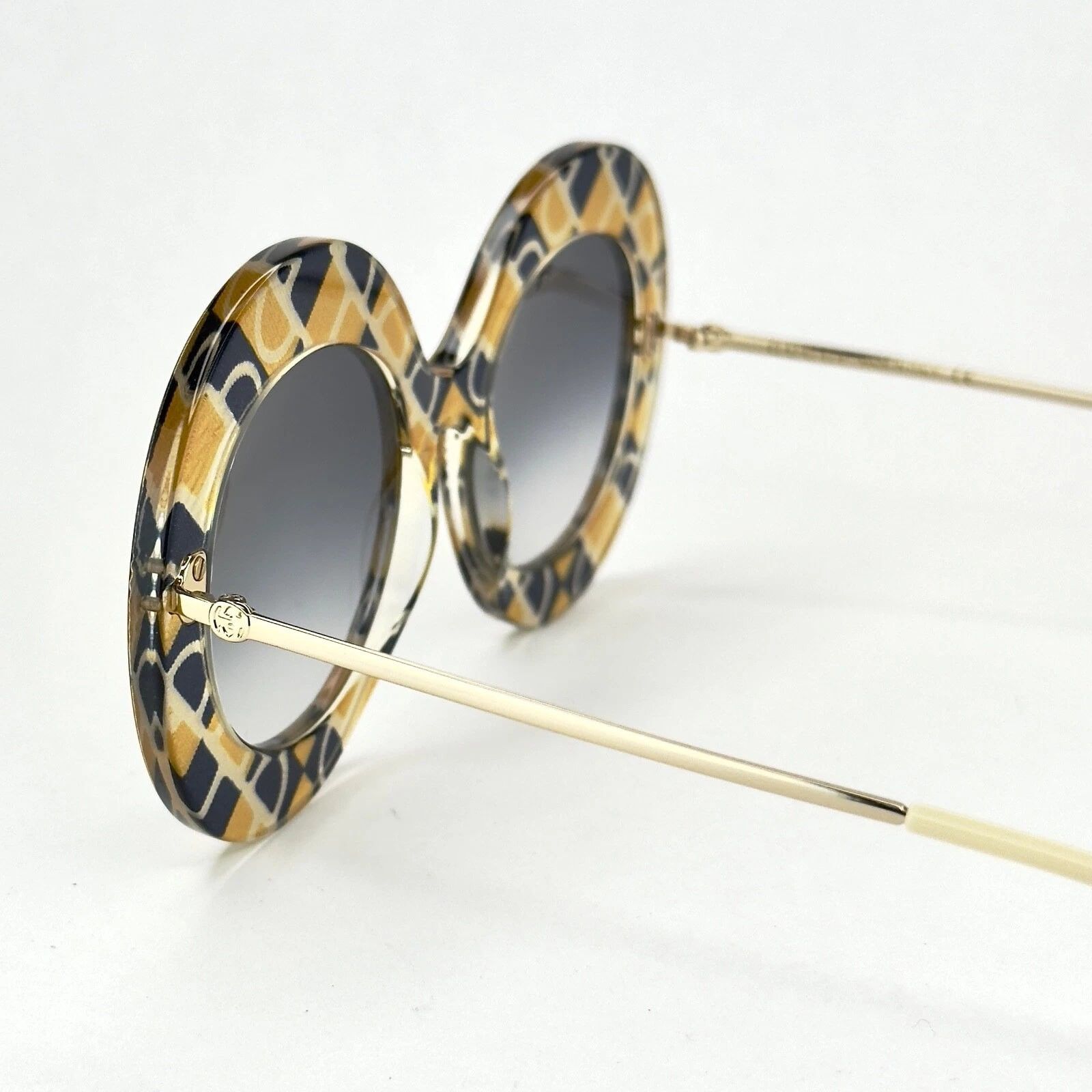 Gucci GUCCI GG0894S 0894 Blue Yellow Geometric 001 Sunglasses Size ONE SIZE - 4 Thumbnail