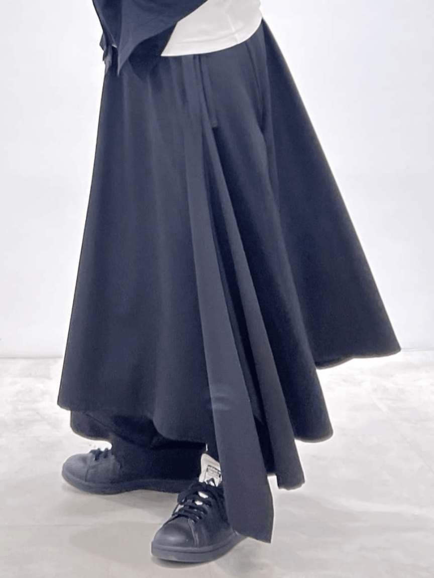 Yohji Yamamoto Yohji Yamamoto Femme - Rayon Asymmetrical Draped Skirt Size 24" / US 00 / IT 34 - 8 Thumbnail