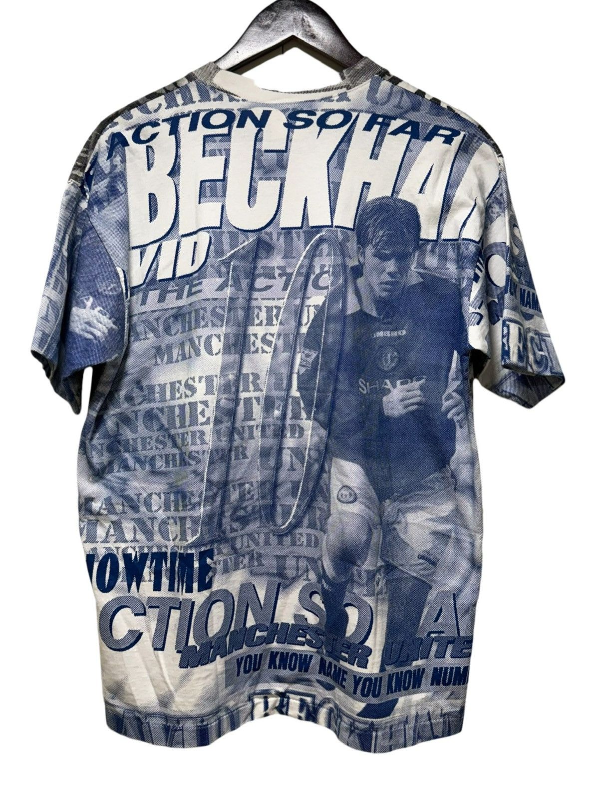 Vintage Vintage 90s David Beckham Man U AOP T Shirt Size L Size US L / EU 52-54 / 3 - 9 Thumbnail