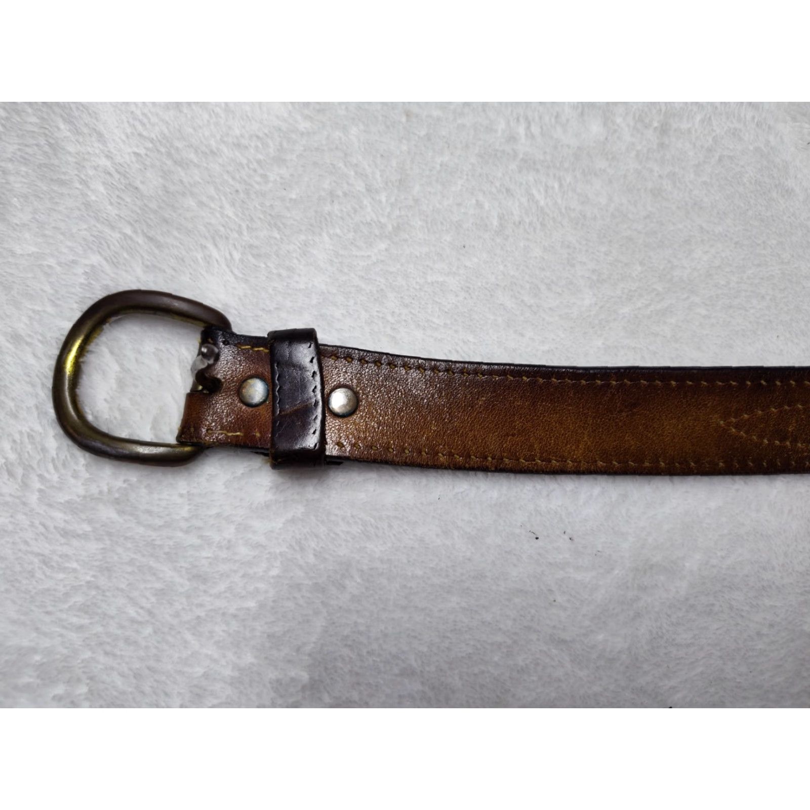 Vintage VINTAGE Leather Belt 1960s Unisex Brown Braided Weave Waist Size 30-33 Hippy Style Size ONE SIZE - 7 Thumbnail