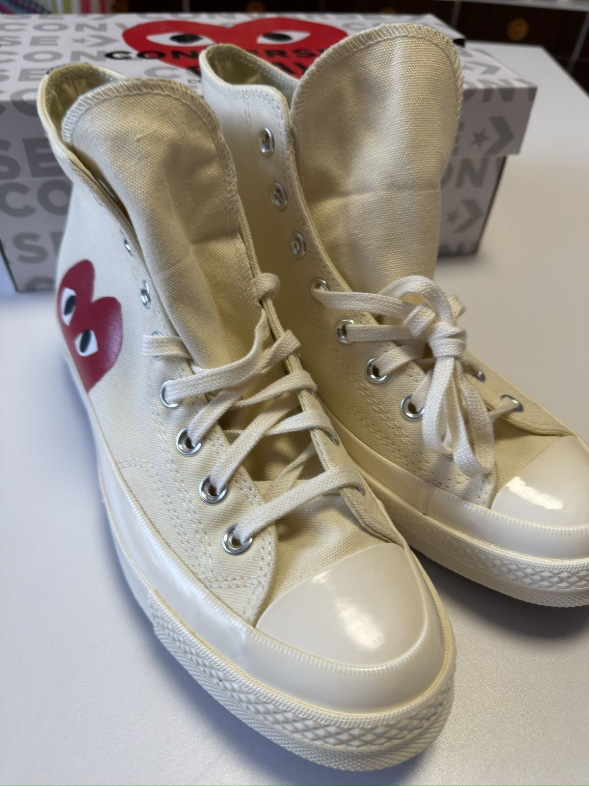 Comme des Garcons PLAY × Converse CONVERSE X COMME DES GARÇONS PLAY CHUCK 70 HI Size US 8 / EU 41 - 4 Thumbnail