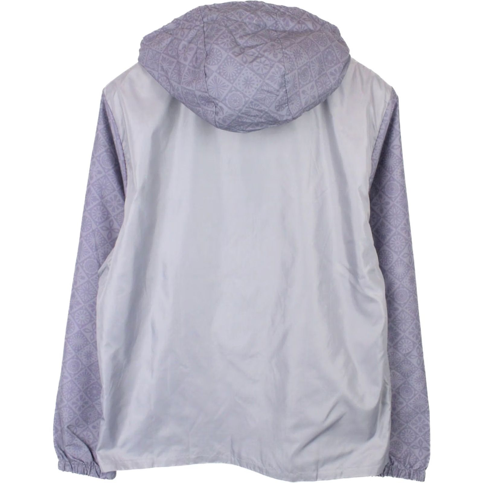 GAS GAS Jacket Mens LARGE Thin Lightweight Hidden Hood Patterned Grey Purple Jacket Size US L / EU 52-54 / 3 - 2 Thumbnail