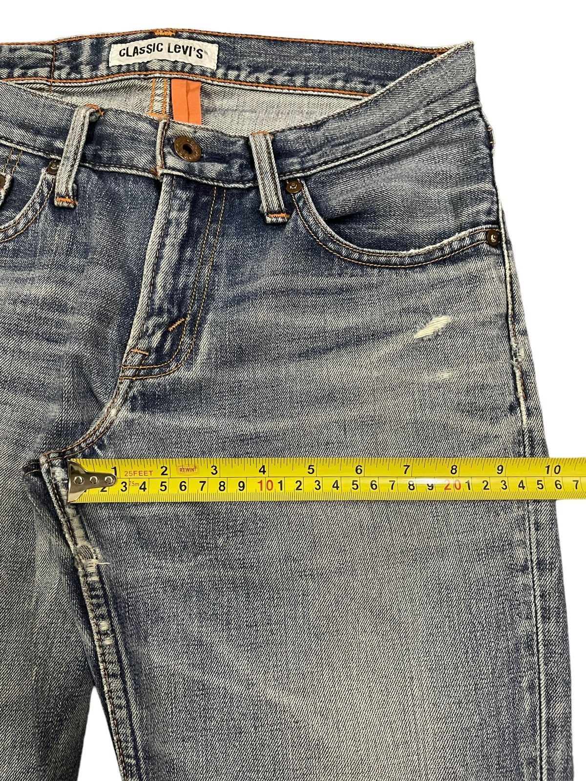 Levi's Vintage 90s Levis 503 Blue Wash Distress Baggy Jeans Size US 30 / EU 46 - 11 Thumbnail