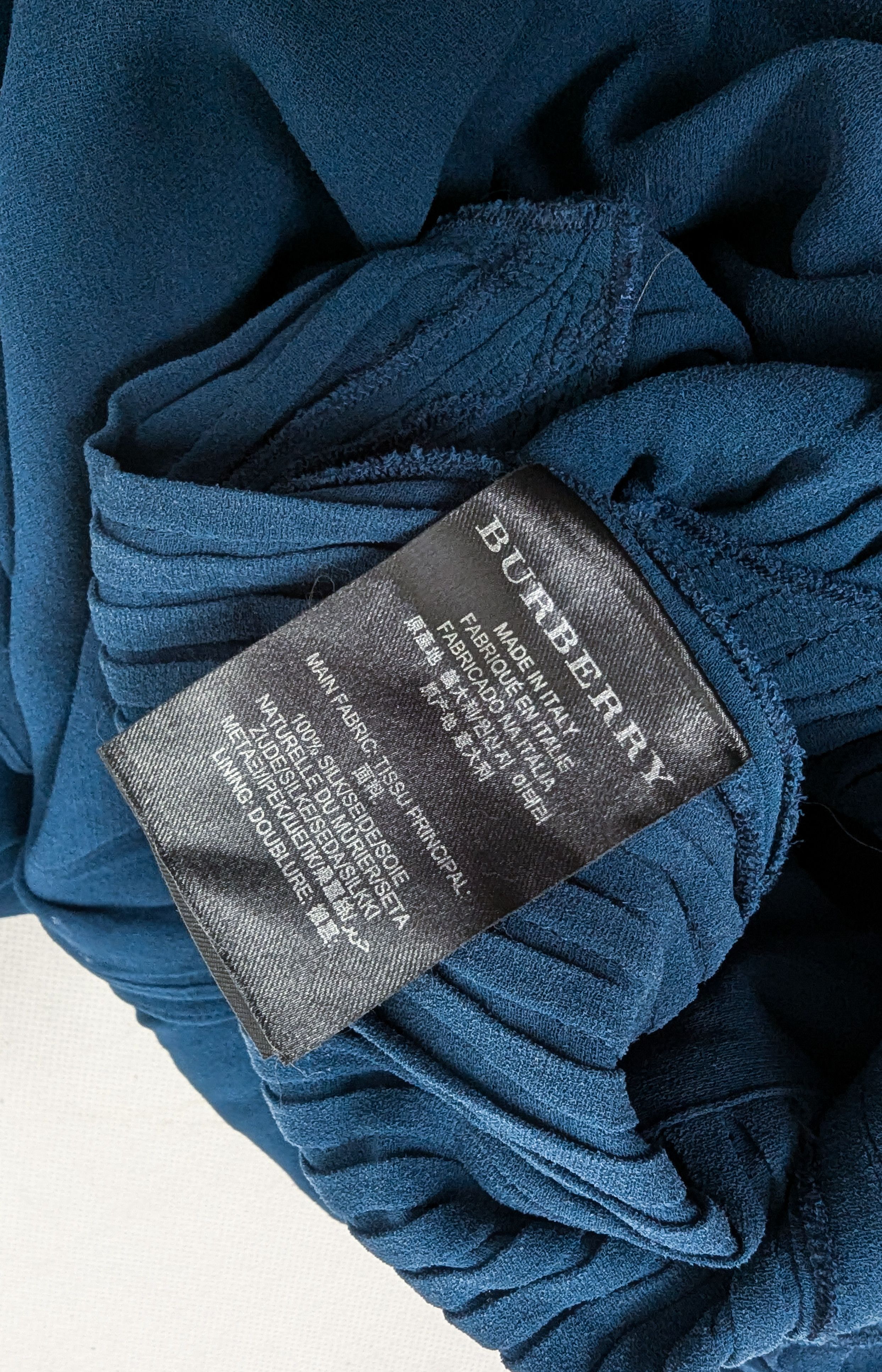 Burberry Burberry black label silk sea blue dress Size S / US 4 / IT 40 - 9 Thumbnail