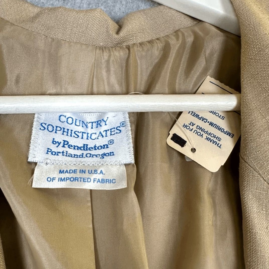 Pendleton Country Sophisticats Pendleton Silk Blend Blazer & Skirt Set Tan NWT 18W Women’s Plus Silk Blend Skirt Suit Tan Womens Size 40" / US 18 - 5 Thumbnail