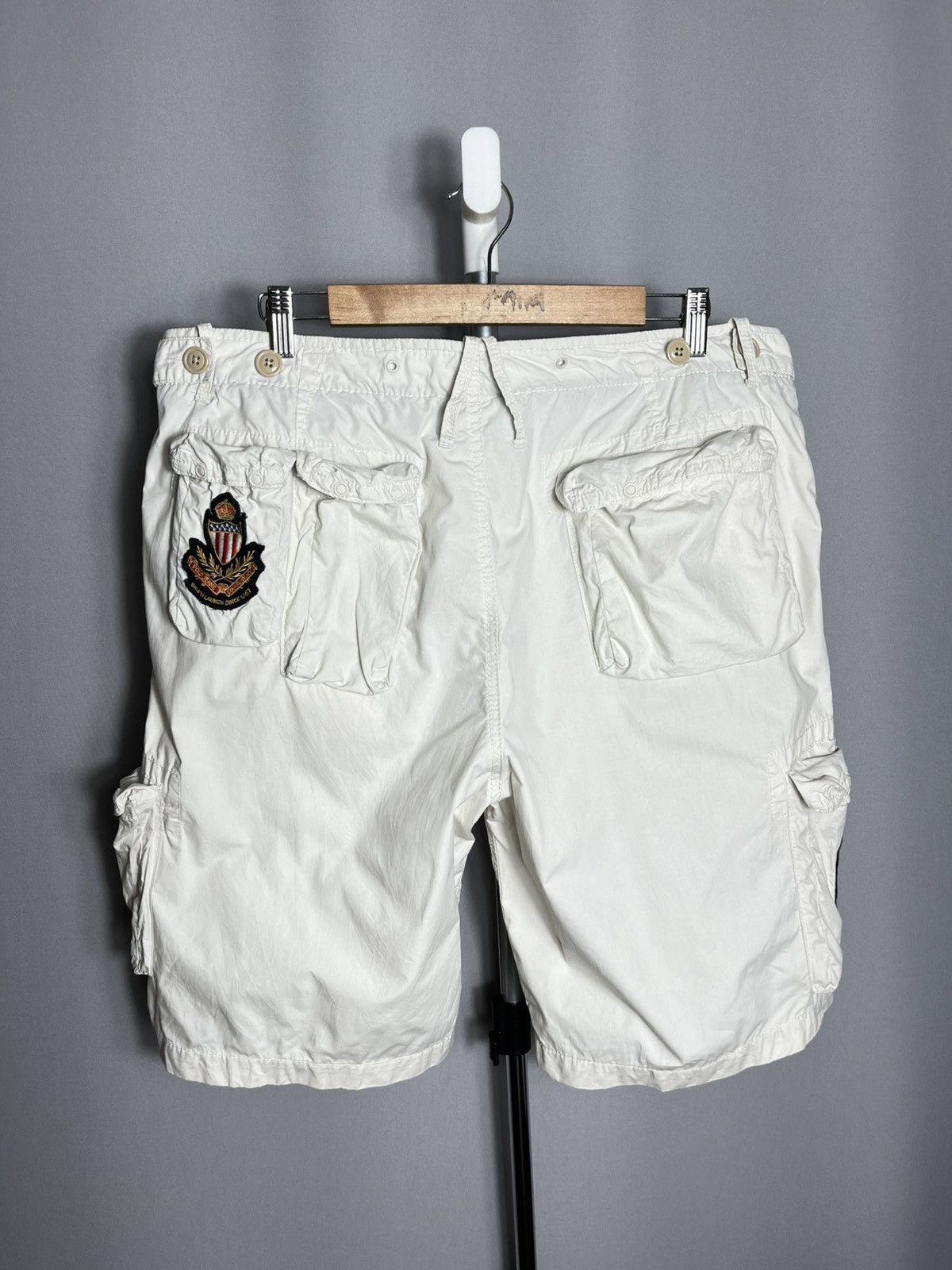 Polo Ralph Lauren Polo Ralph Lauren cargo shorts #67 white mens snap button Size US 36 / EU 52 - 2 Thumbnail