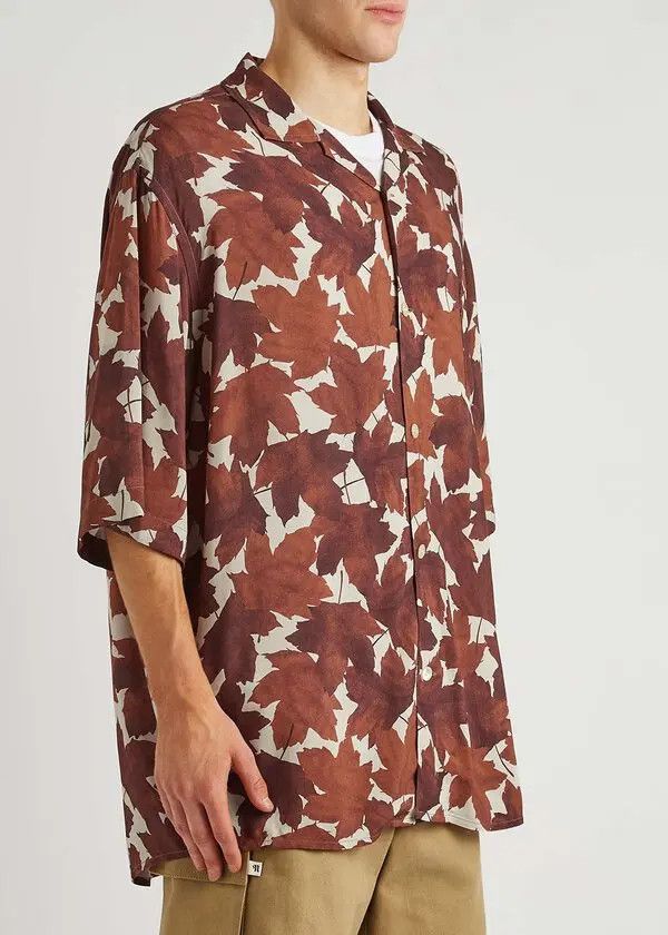Acne Studios Acne Studios - Sandimper Maple Leaf Print Shirt Size US L / EU 52-54 / 3 - 8 Thumbnail