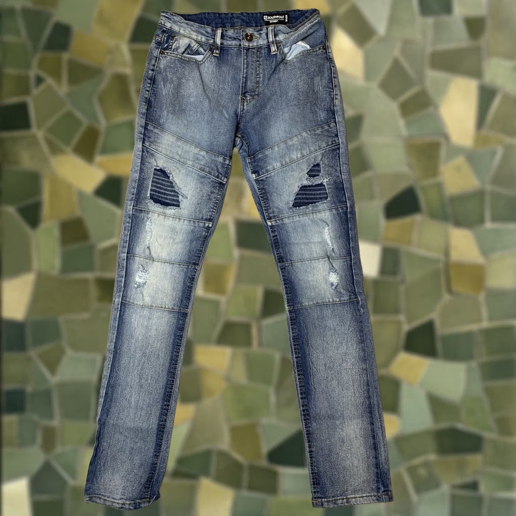 Southpole Southpole Jeans Mens 30x32 Blue Distressed Skinny Denim Hip Hop Grunge Y2K Size US 30 / EU 46 - 1 Thumbnail