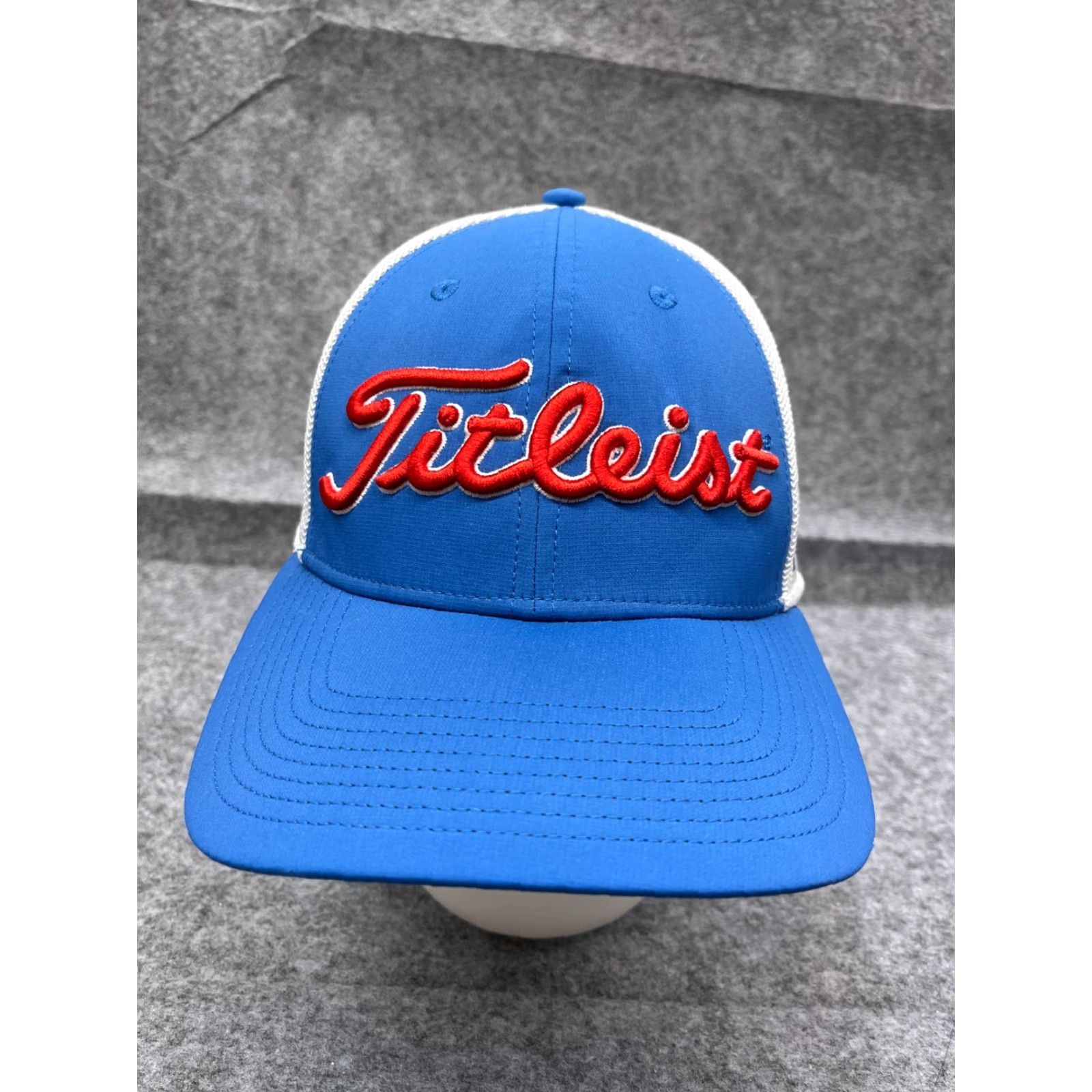 New Era New Era Hat Cap Fitted Adult Large Blue Polyester Blend Trucker Pro V1 Titleist Logo Hat Men L Blue Trucker Hat Size ONE SIZE - 2 Thumbnail