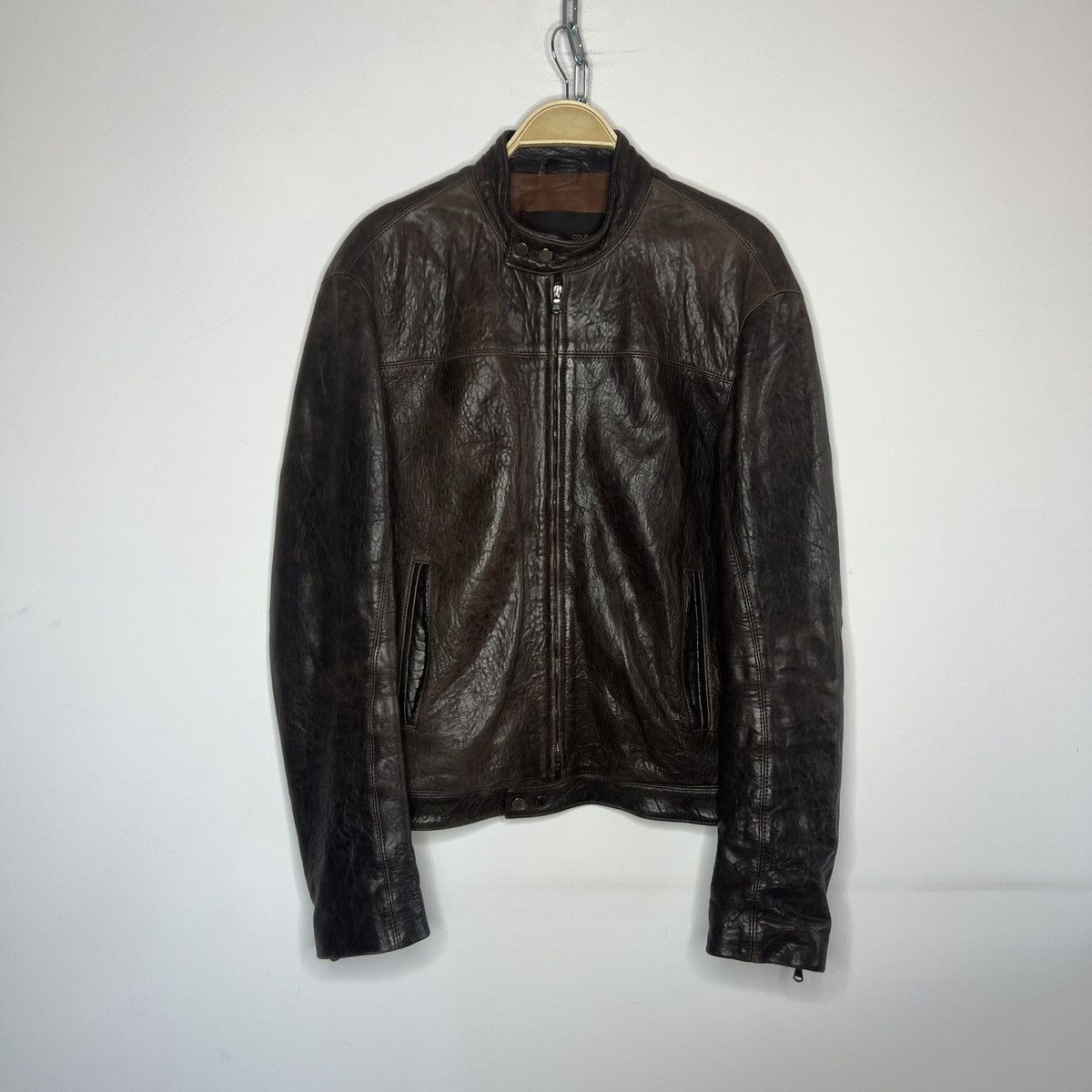 Genuine Leather × Vintage 🔥Vintage Avantgarde Genuine Leather Jacket Ramones Biker Size US M / EU 48-50 / 2 - 2 Thumbnail