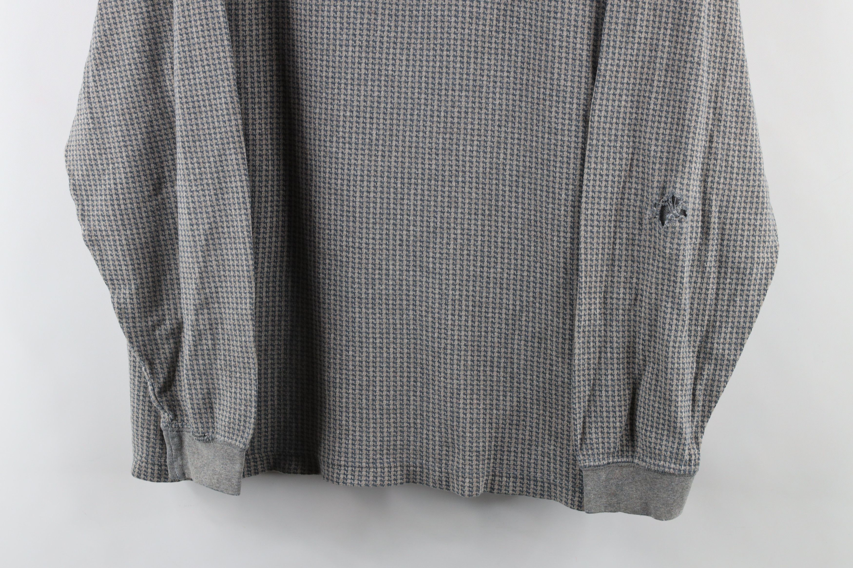 Vintage Vintage 90s Streetwear Houndstooth Long Sleeve Rugby Polo Size US M / EU 48-50 / 2 - 3 Thumbnail