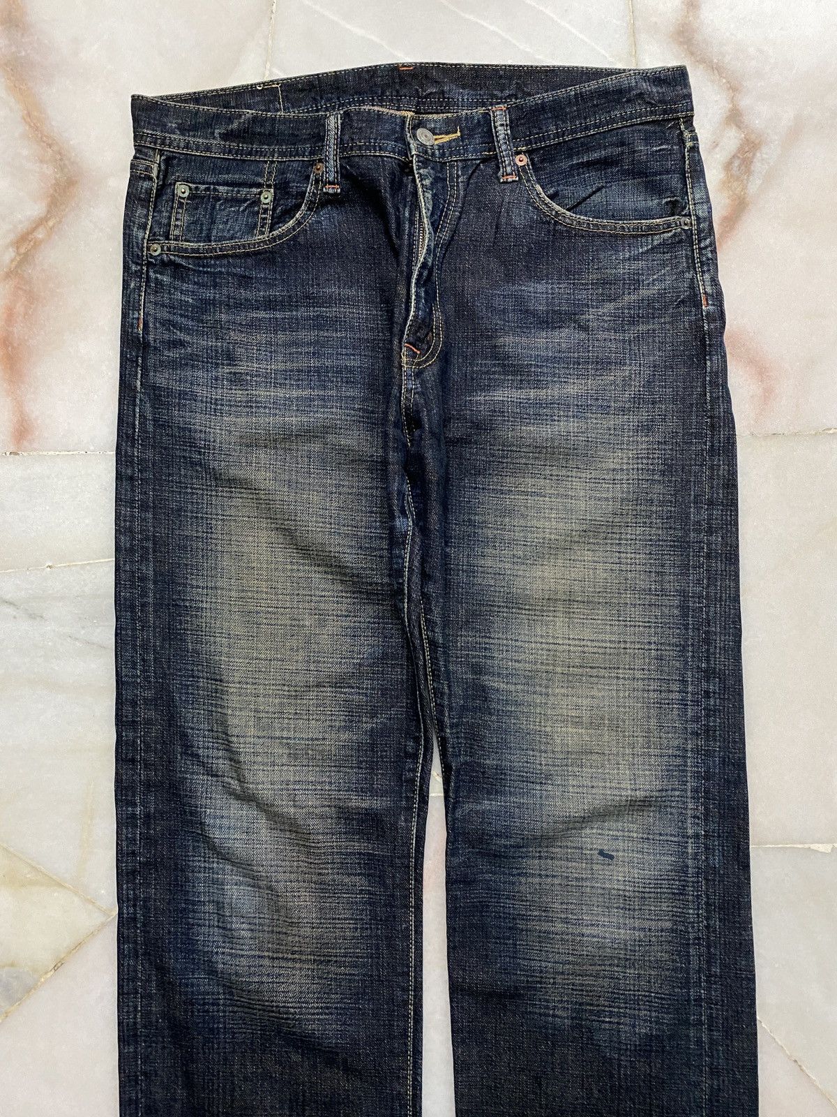 If Six Was Nine 💥Baggy💥Vintage 90s Gl Heart Stone Wash Distress Jean Size US 34 / EU 50 - 3 Thumbnail