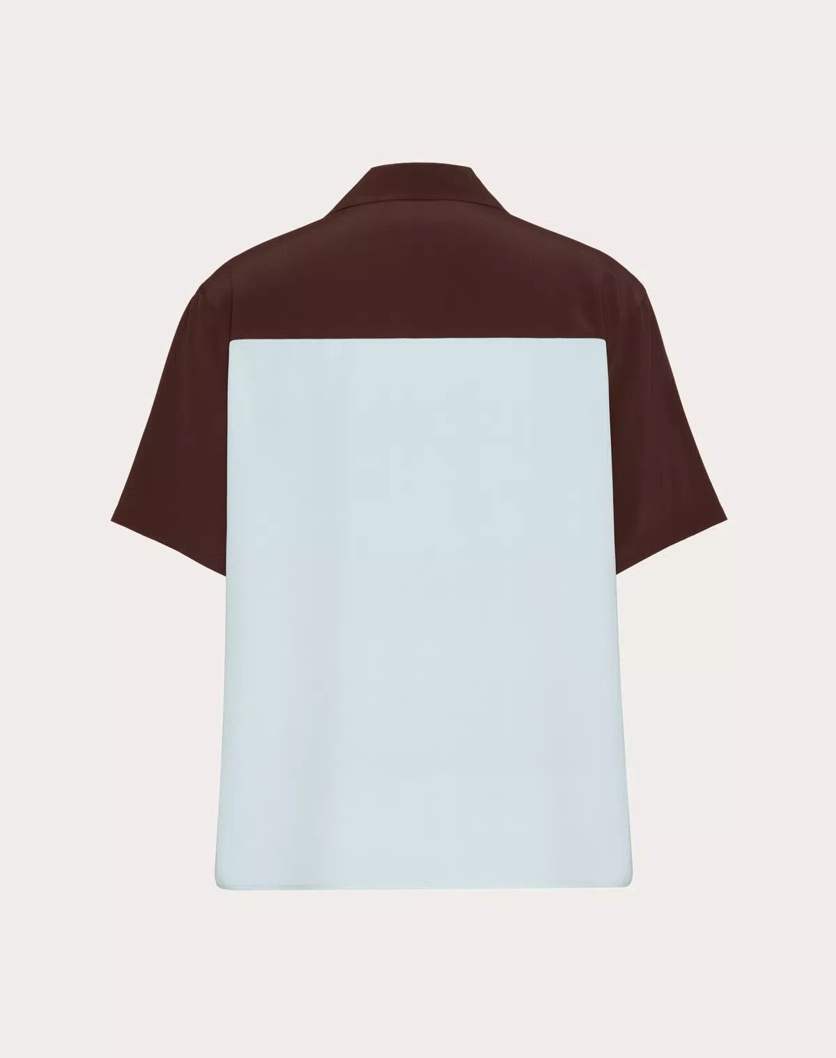 Valentino oc11z0725 Silk Bowling Shirt in White/Olive Green Size US L / EU 52-54 / 3 - 2 Thumbnail