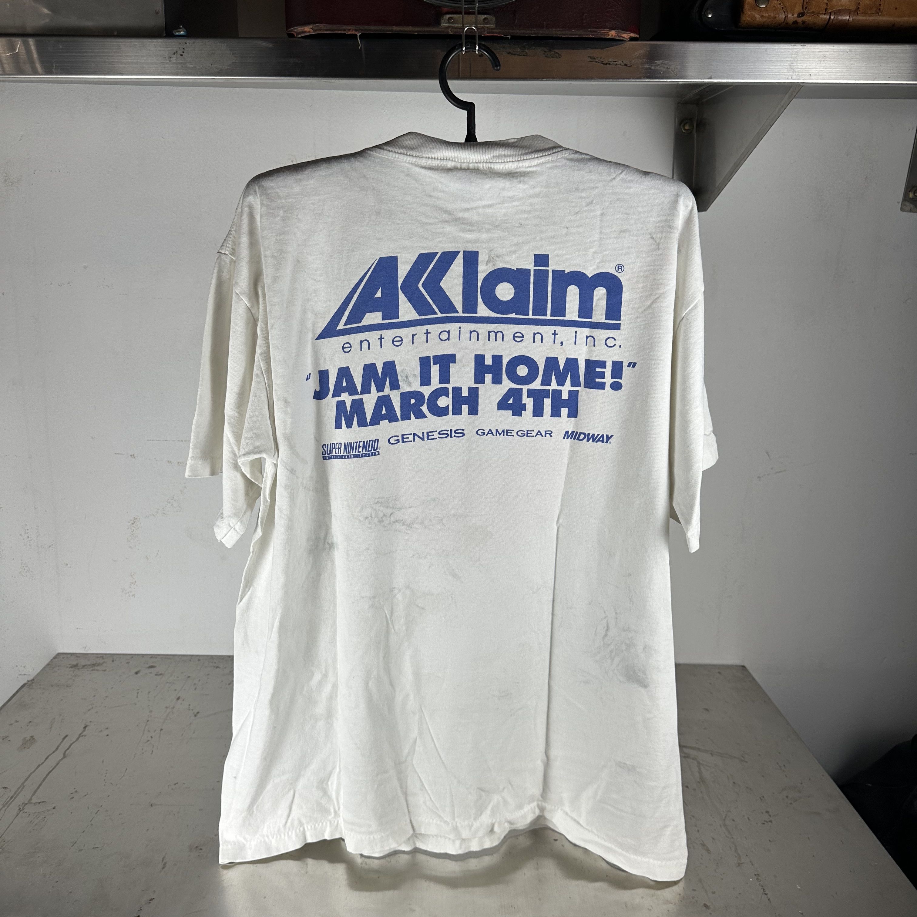 Vintage ​90s NBA Jam Video Game Salem Graphic Promo T-shirt Size US XL / EU 56 / 4 - 2 Thumbnail