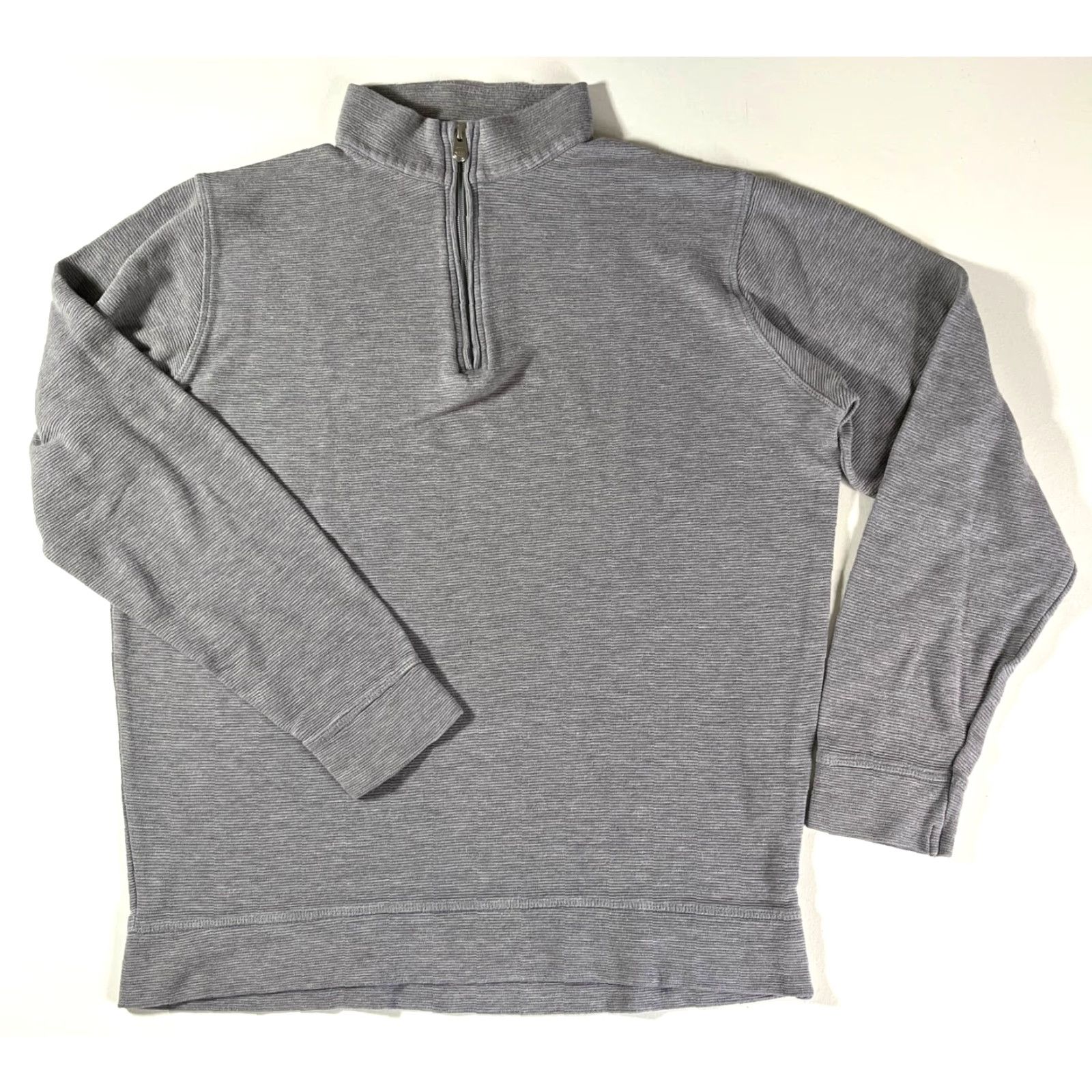 Peter Millar Men's Peter Millar Crown Comfort Ottoman Quarter Zip Sweater Gray Sz L Size US L / EU 52-54 / 3 - 3 Thumbnail