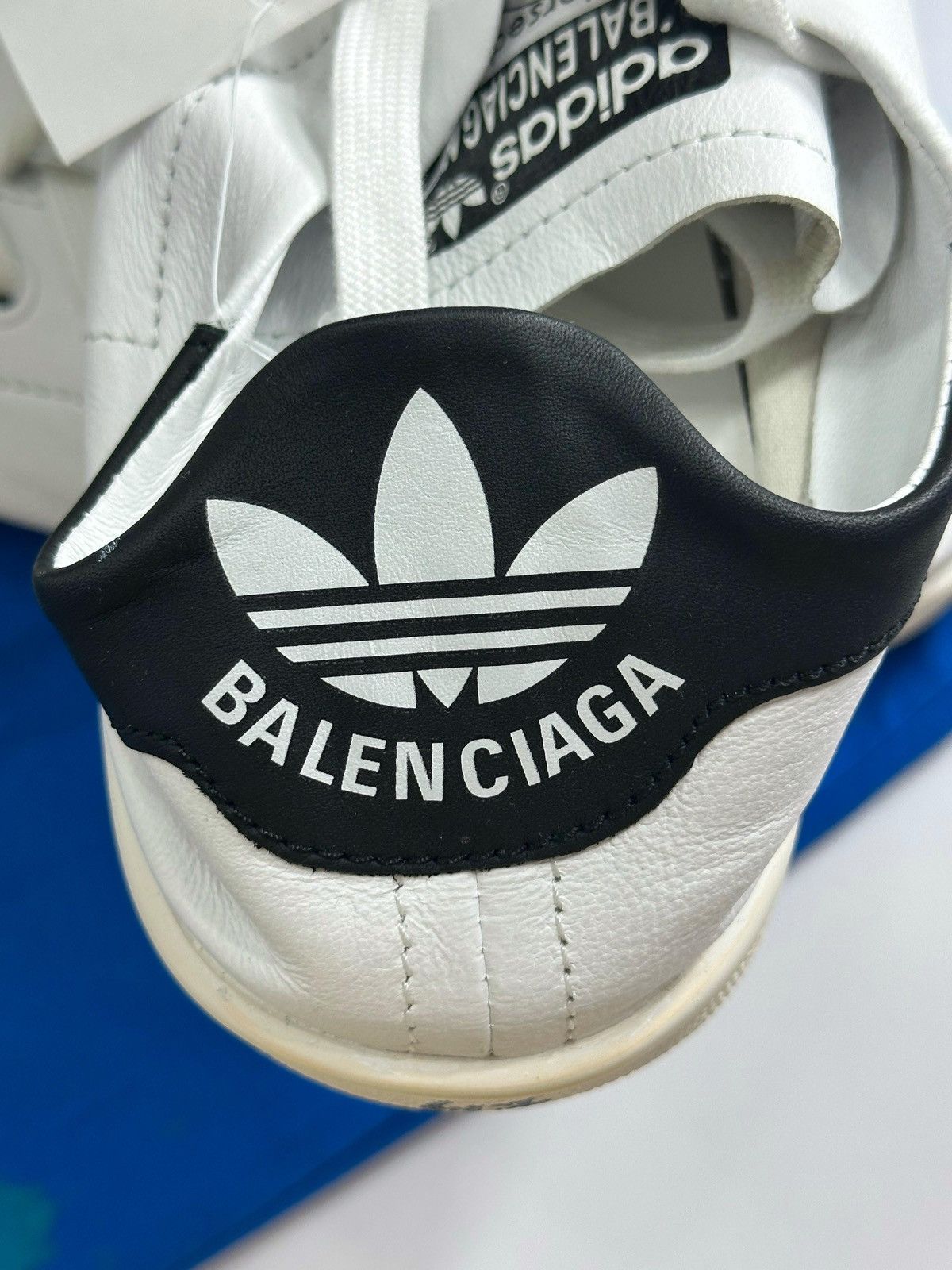 Balenciaga Balenciaga Adidas Stan Smith Stan Smith White Black Size US 8 / EU 41 - 4 Thumbnail