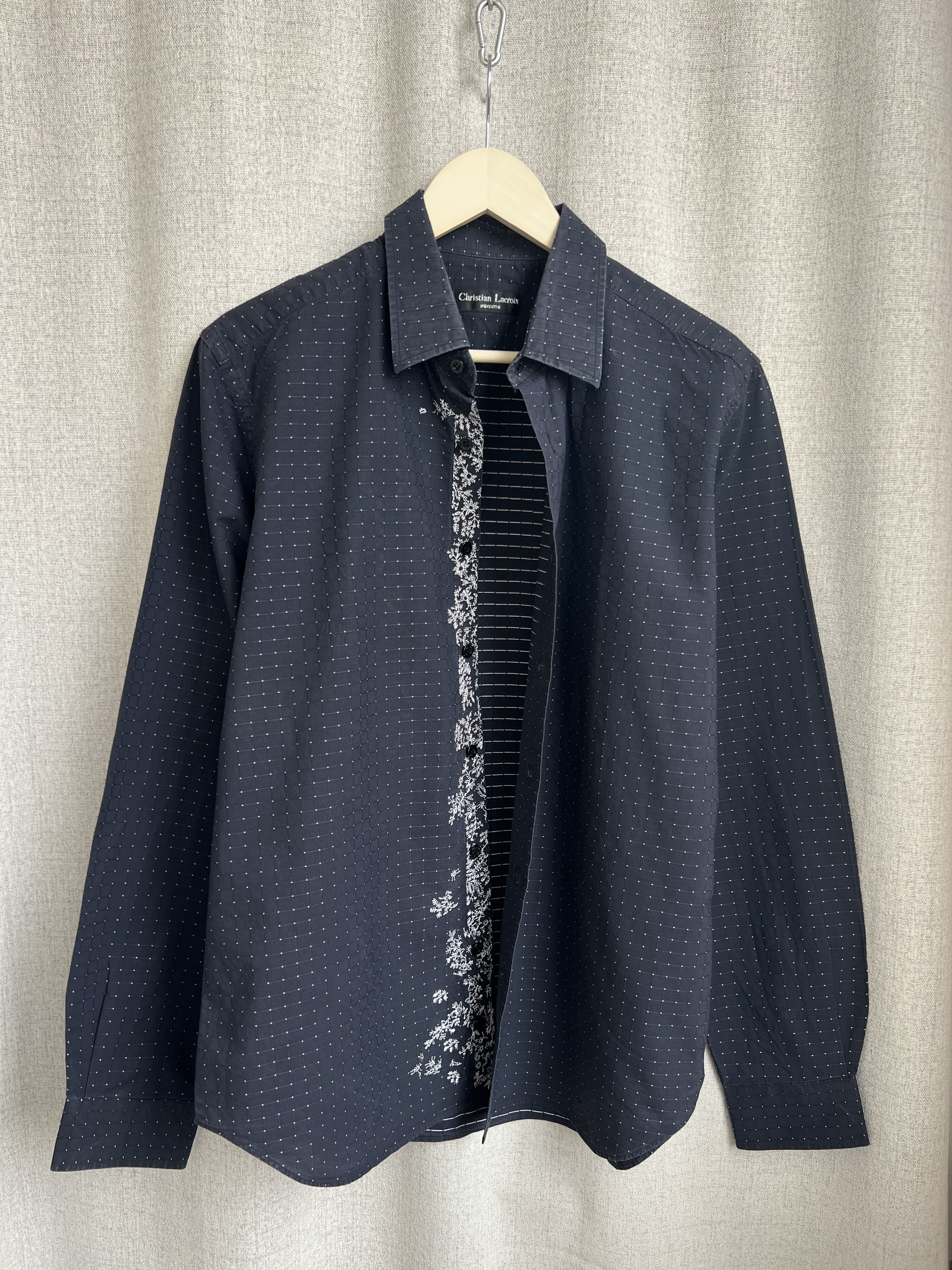 Christian Lacroix Vintage Christian Lacroix Homme Embroidered Button Up Shirt Size US M / EU 48-50 / 2 - 2 Thumbnail