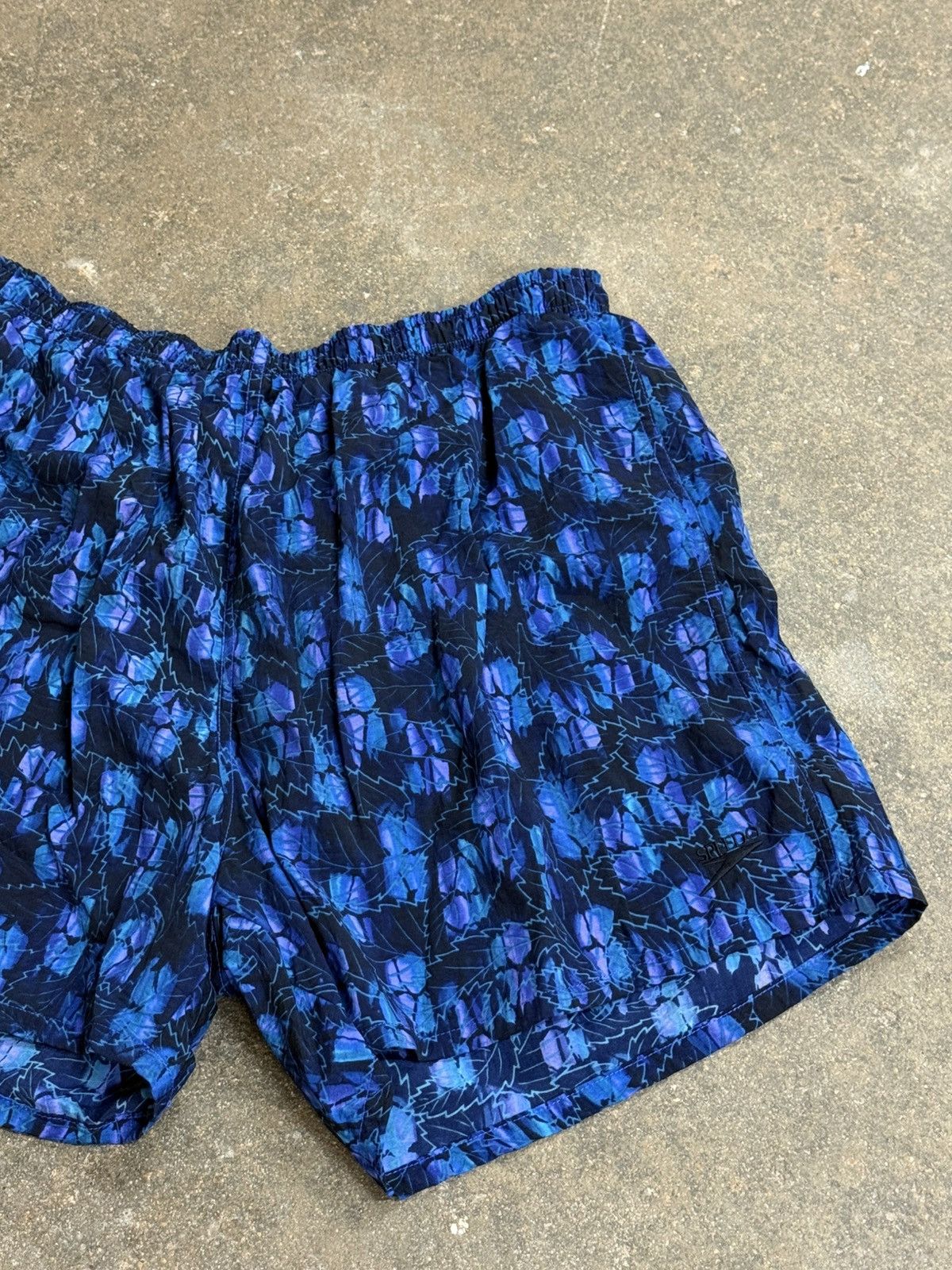 Speedo Vintage Speedo Board Shorts Trunks XL Pattern Black Blue Size US 36 / EU 52 - 2 Thumbnail