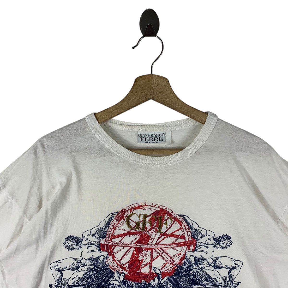 Gianfranco Ferre × Japanese Brand × Vintage Vintage 90s GIANFRANCO FERRE big printed embroidery tee Size US L / EU 52-54 / 3 - 2 Thumbnail