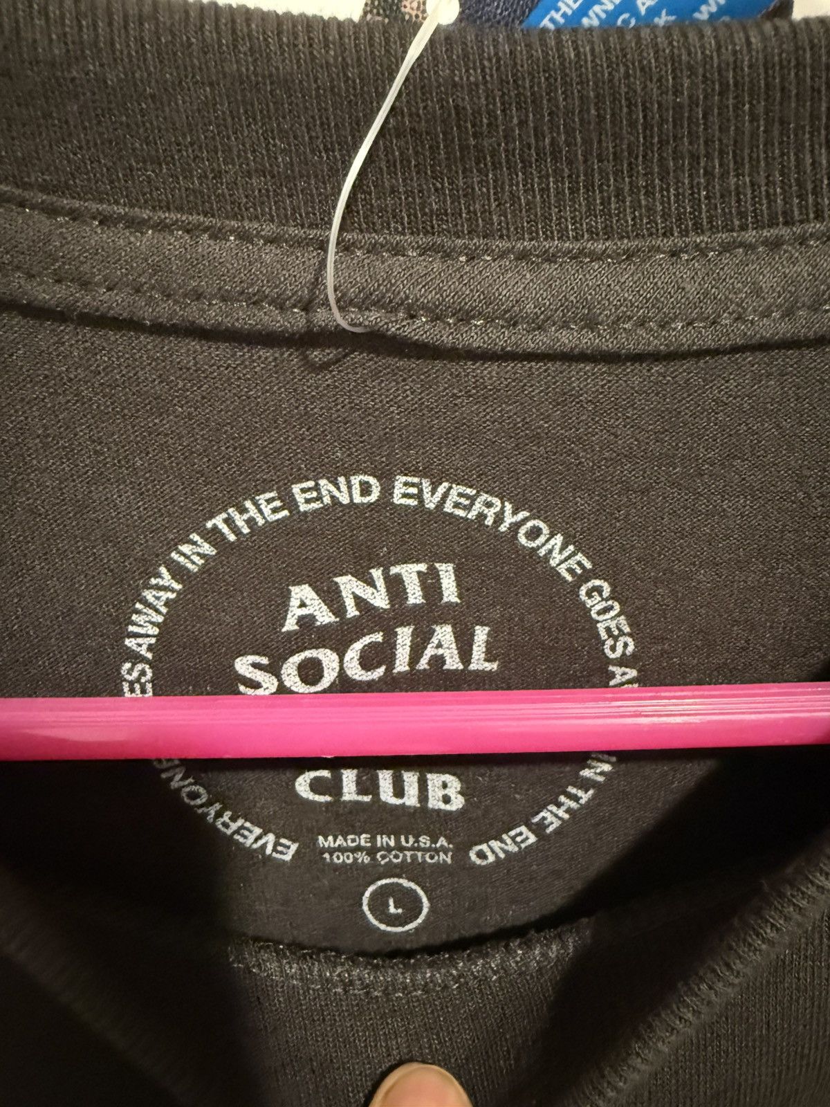 Anti Social Social Club Anti Social Social Club Black Short Sleeve Tee NWT Size US L / EU 52-54 / 3 - 5 Thumbnail