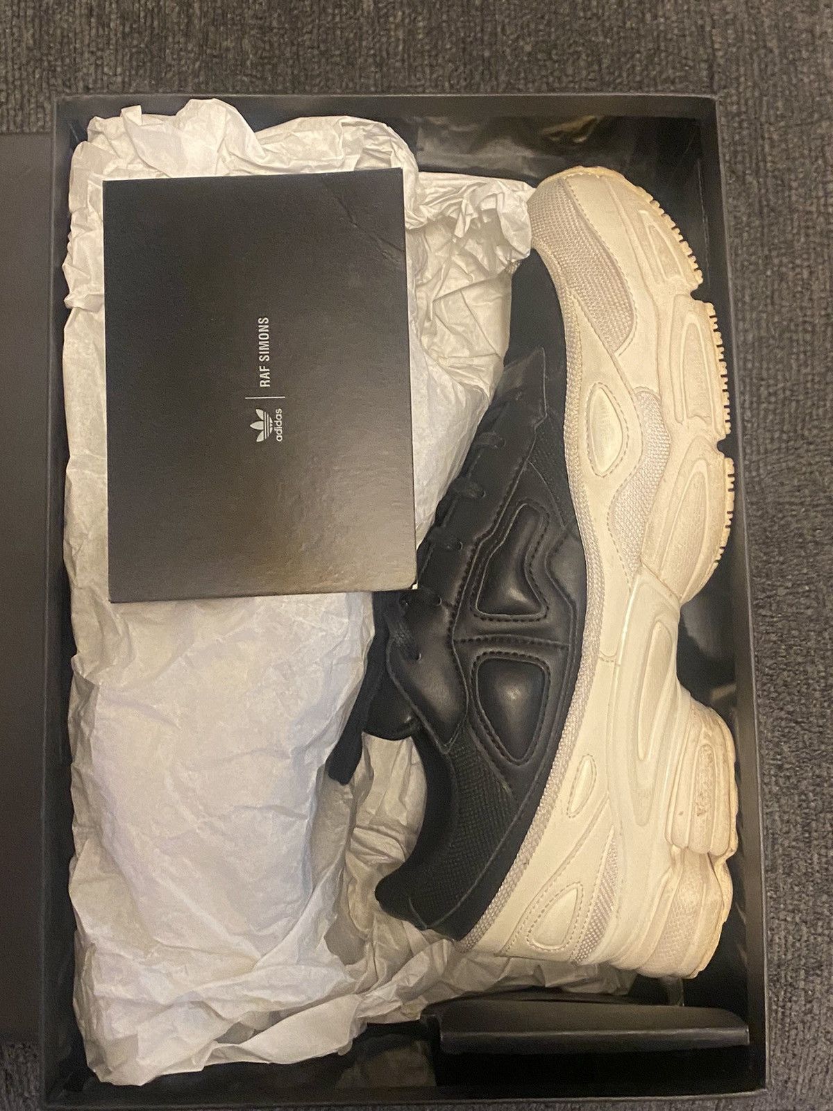 raf simons ozweego black and white