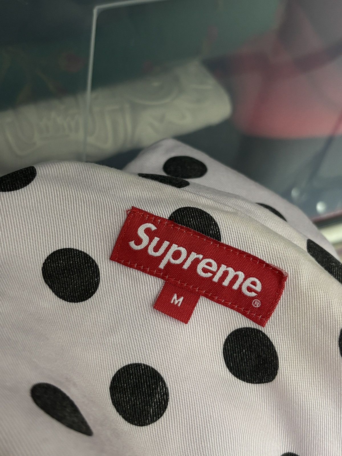 Supreme Supreme SS18 Pink Polka Dot Work Vintage Bomber Coach Jacket Size US M / EU 48-50 / 2 - 7 Thumbnail