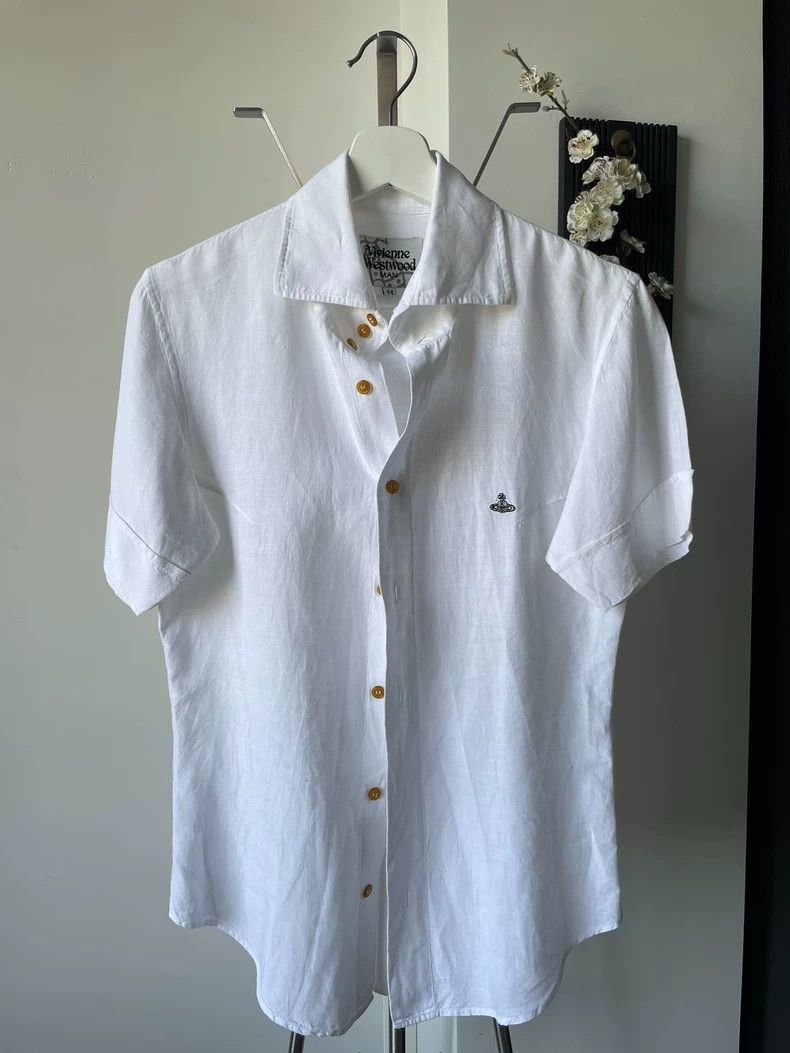 Vivienne Westwood Vivienne Westwood size44 Rare linen short-sleeved shirt Size M / US 6-8 / IT 42-44 - 2 Thumbnail