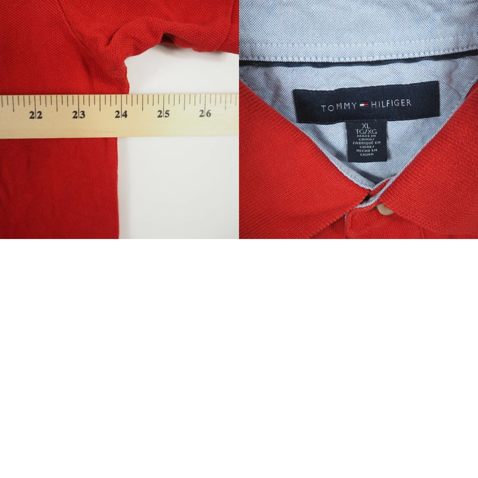 Tommy Hilfiger VINTAGE Tommy Hilfiger Red Short Sleeve Polo Shirt Distressed Men's XL Size US XL / EU 56 / 4 - 8 Thumbnail