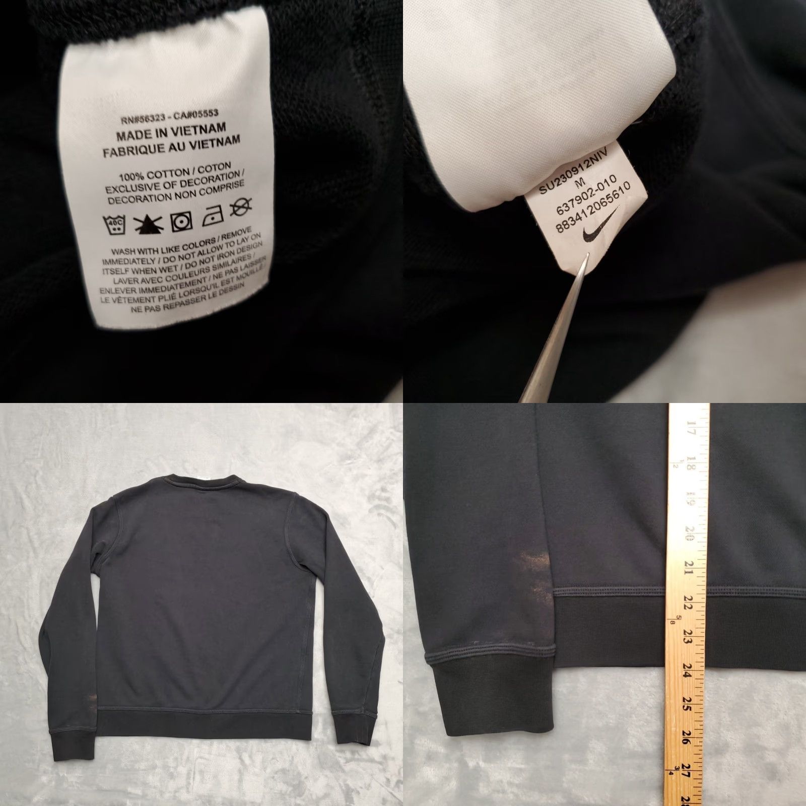 Nike Nike Sweatshirt Mens M Black Crewneck Pullover Embroidered Swoosh Casual Size US M / EU 48-50 / 2 - 8 Thumbnail