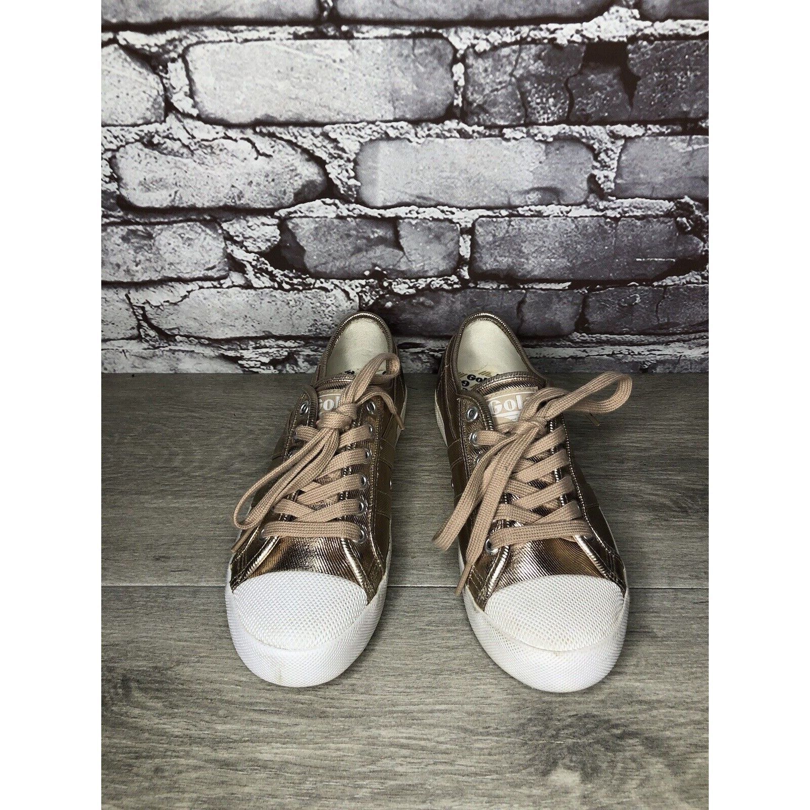 Gola Gola Coaster CLA029 Metallic Rose Gold Textile Casual Lace S Size US 6 / IT 36 - 19 Thumbnail