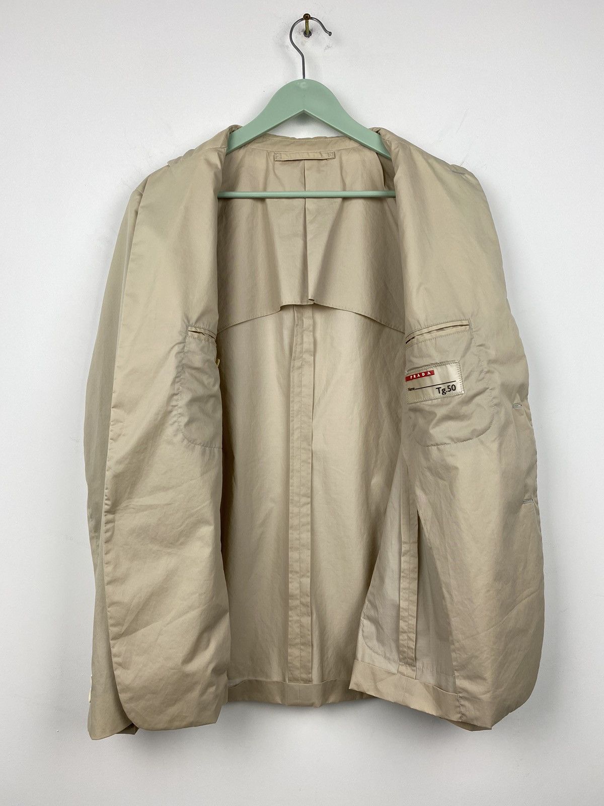 Prada Prada 2009 Cotton Beige Blazer Jacket Size 50 Size 50R - 17 Thumbnail