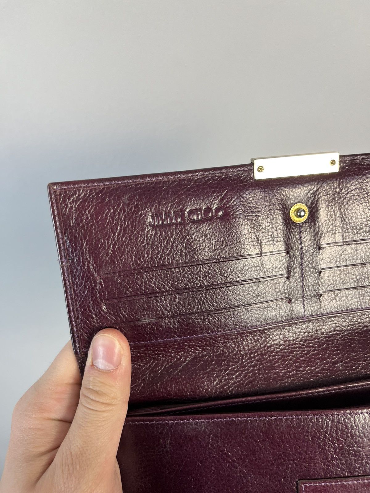 Jimmy Choo × Vintage Jimmy Choo Vintage Y2K Leather Long Wallet Bag Size ONE SIZE - 7 Thumbnail