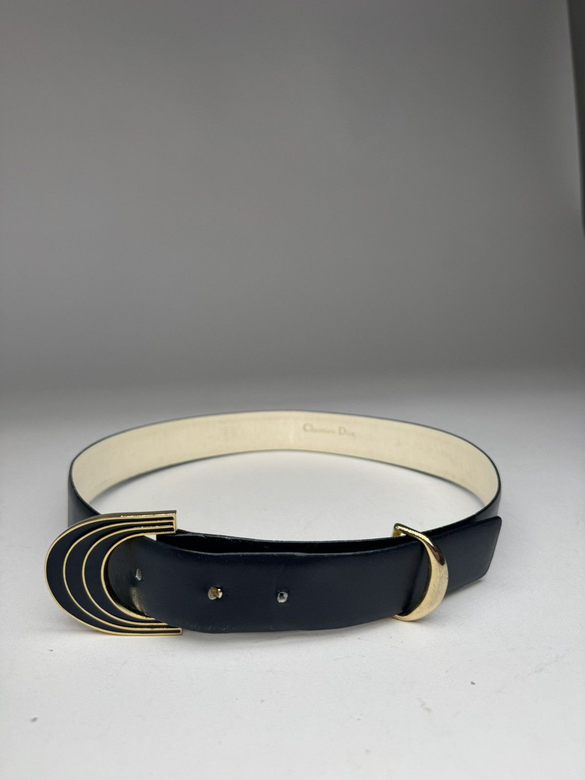 Dior Vintage Dior Leather Belt Black Size ONE SIZE - 8 Thumbnail