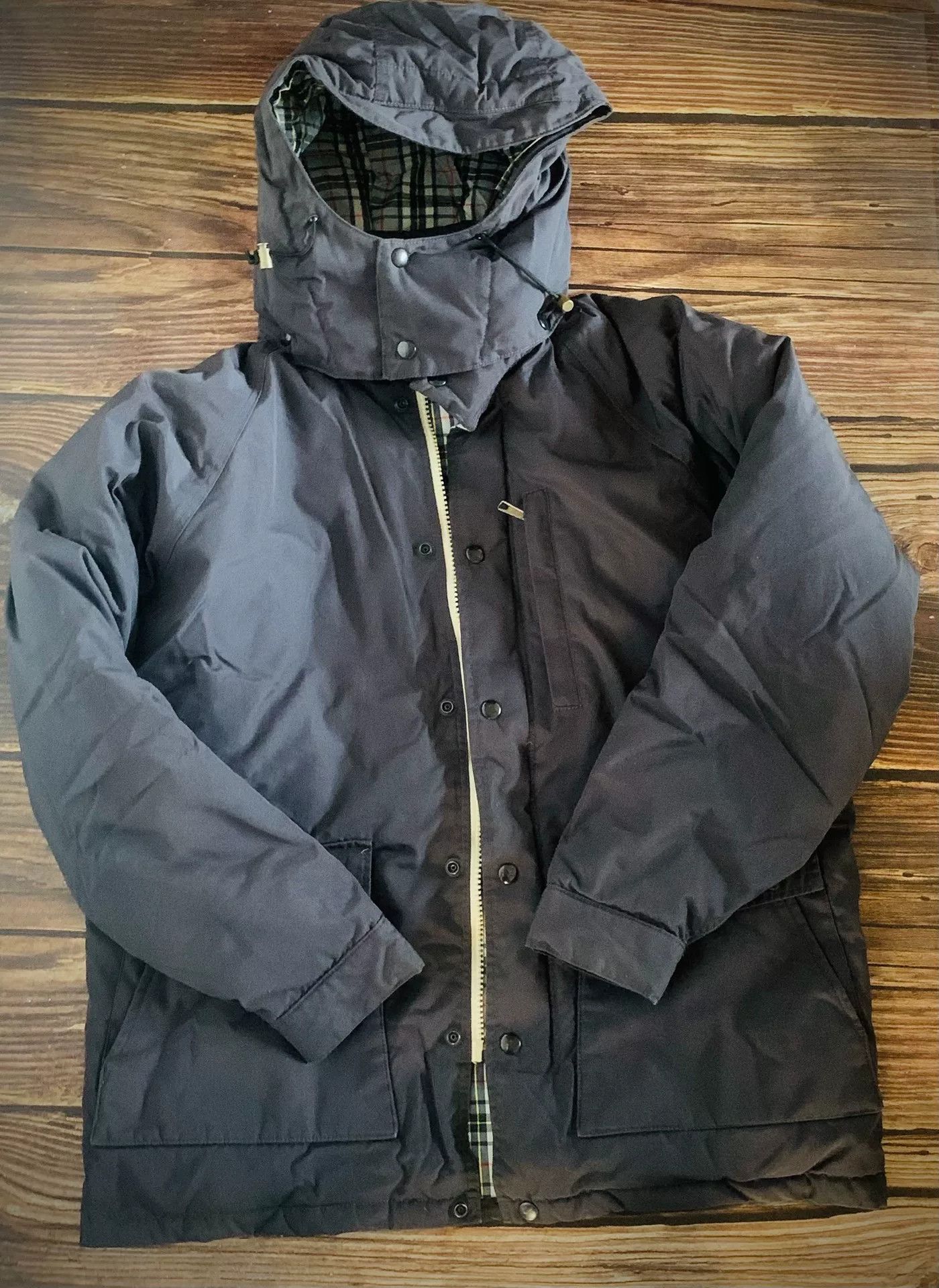 Pherrow's chic gray puffer jacket with hood Size US L / EU 52-54 / 3 - 1 Thumbnail