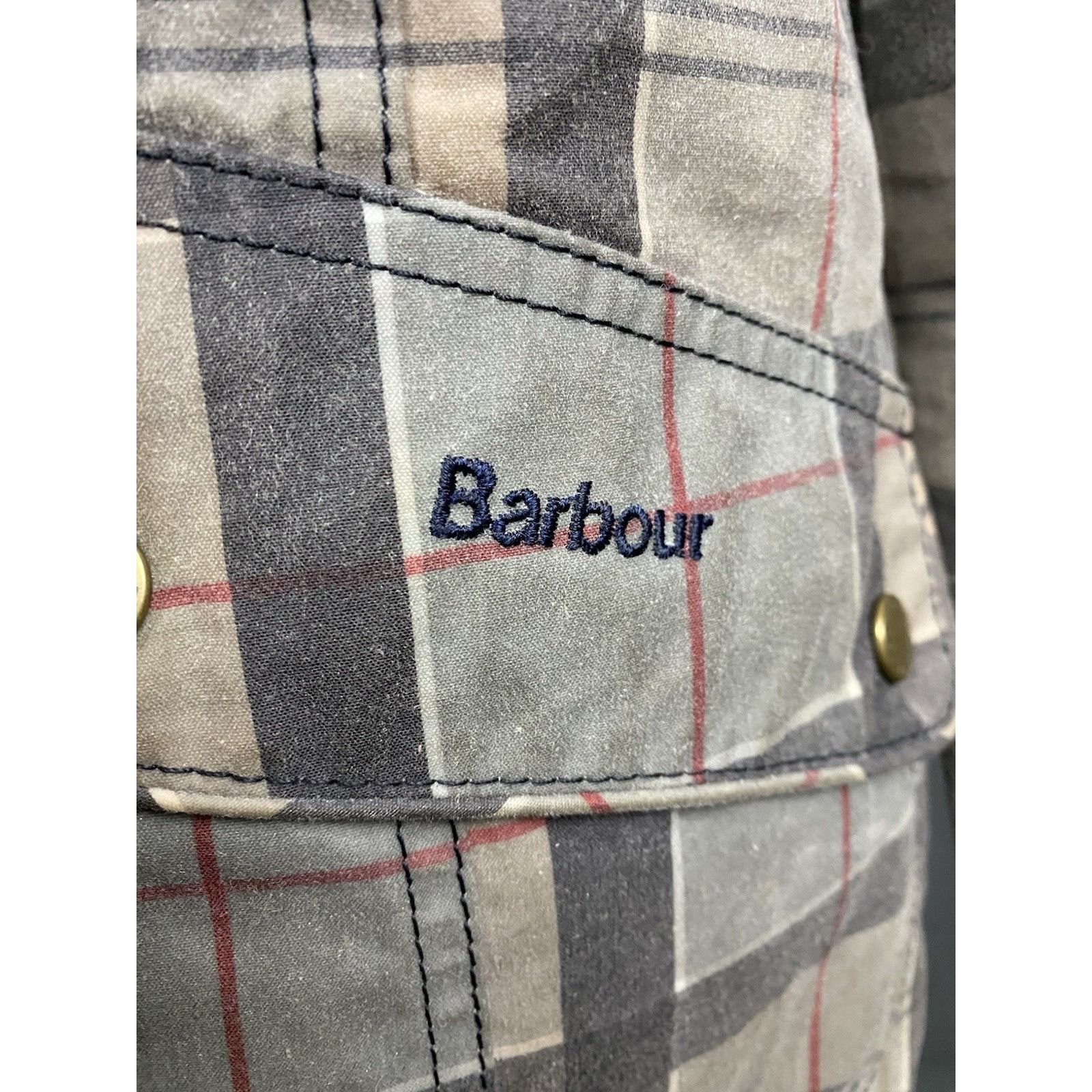 Barbour Barbour Tartan Check Women's Beige Waxed Jacket Size UK 10 U Size L / US 10 / IT 46 - 10 Thumbnail