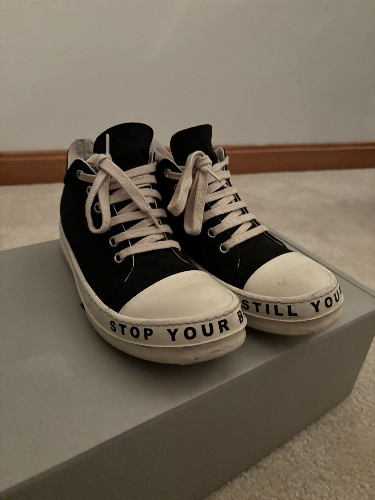 Rick Owens × Rick Owens Drkshdw Rick Owen's DRKSHDW low tops Rick Owens × Rick Owens Drkshdw Rick Owen's DRKSHDW low tops