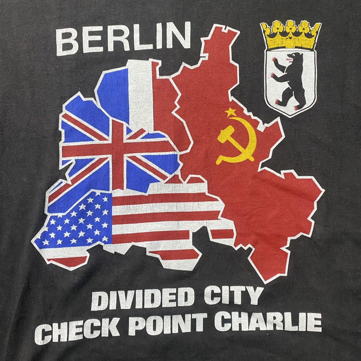 Band Tees Rare Vintage 80's Berlin West Sectors Pre Unified Tshirt Size US M / EU 48-50 / 2 - 3 Thumbnail