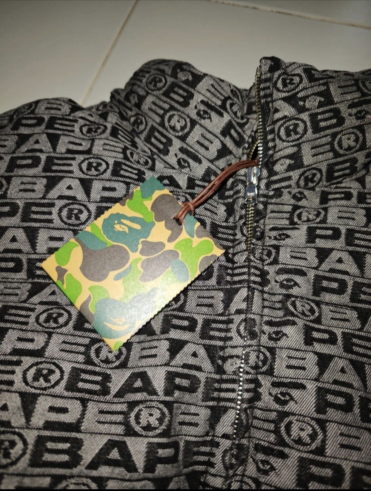 Bape LUX SPORT PATTERN JACQUARD RELAXED FIT 10OZ DENIM DOWNJACKET Size US XL / EU 56 / 4 - 13 Thumbnail