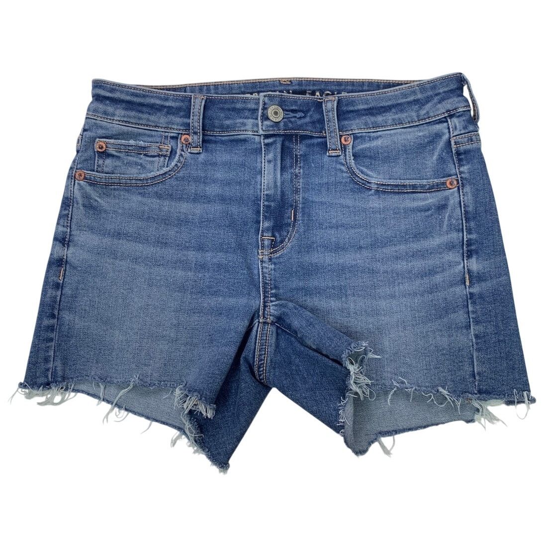 American Eagle Outfitters New American Eagle Womens Size 2 Stretch Midi Jean Shorts Size 26" / US 2 / IT 38 - 1 Thumbnail
